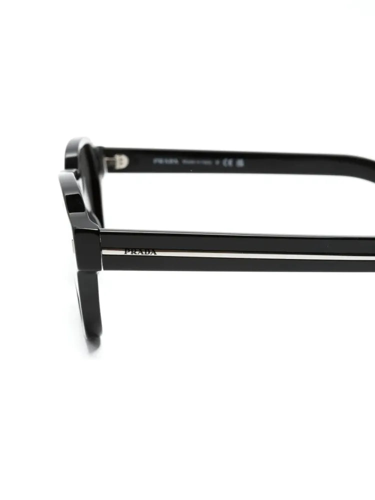 Prada Eyewear SPRA1616K731 Square-Frame Sunglasses — Black, view 3