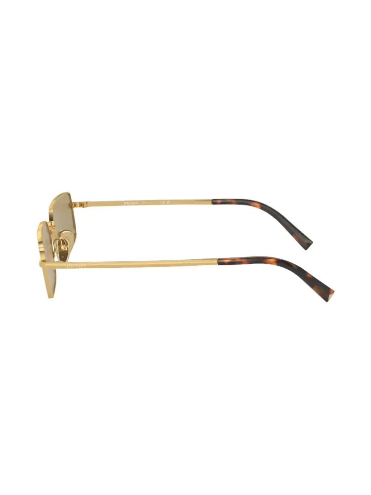 Prada Eyewear SPRA605AK70G Rectangular Metal Sunglasses — Gold, view 4