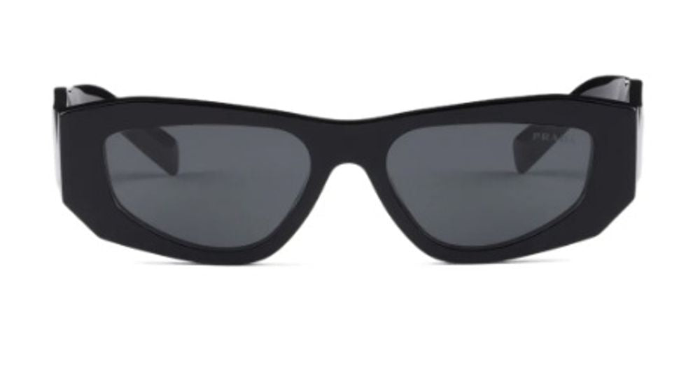 Prada Eyewear SPRB19C052E16K Rectangular Frame Sunglasses — Black by Prada Eyewear