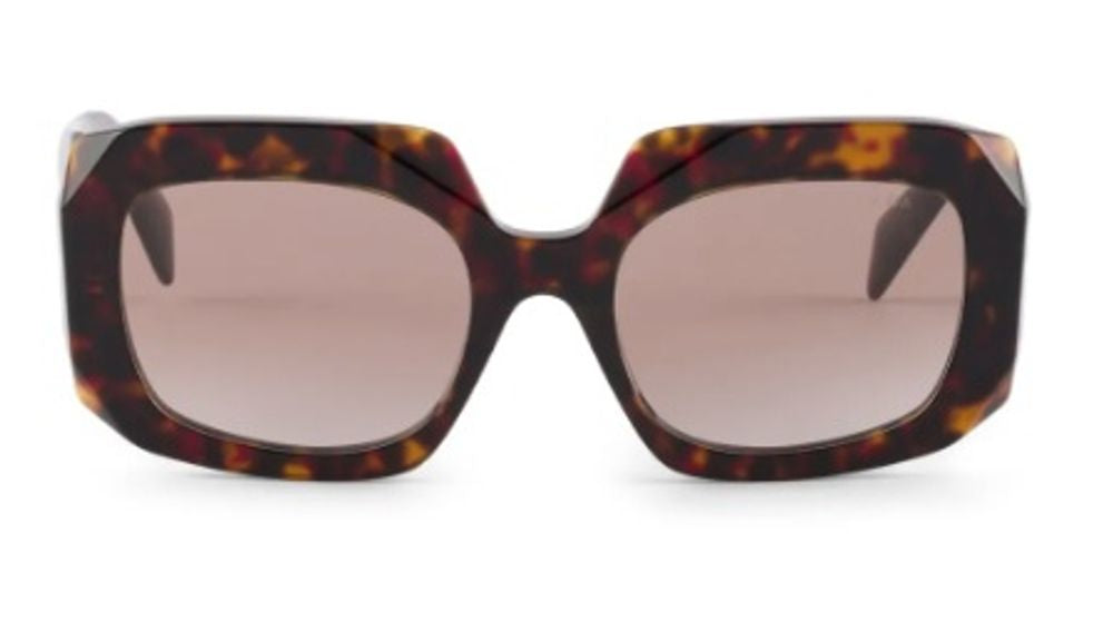 Prada Eyewear SPRB23CA055E17N Tortoiseshell Acetate Sunglasses — Brown by Prada Eyewear