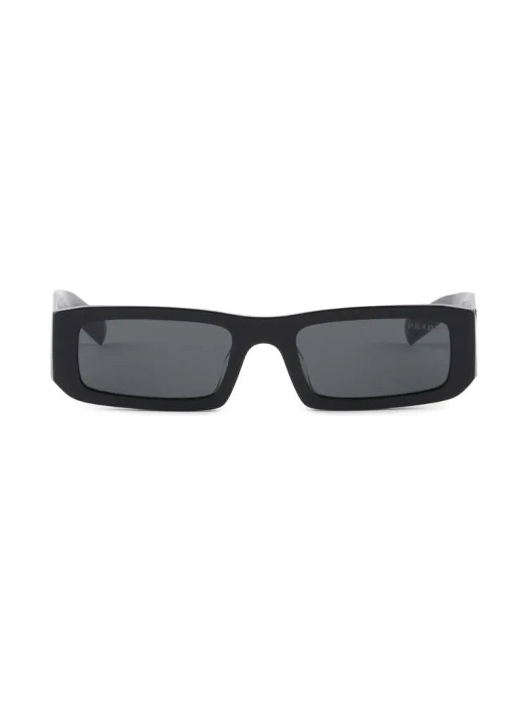 Prada Eyewear SPRD09CD054E16K Rectangular Dark-Lens Sunglasses — Black by Prada Eyewear