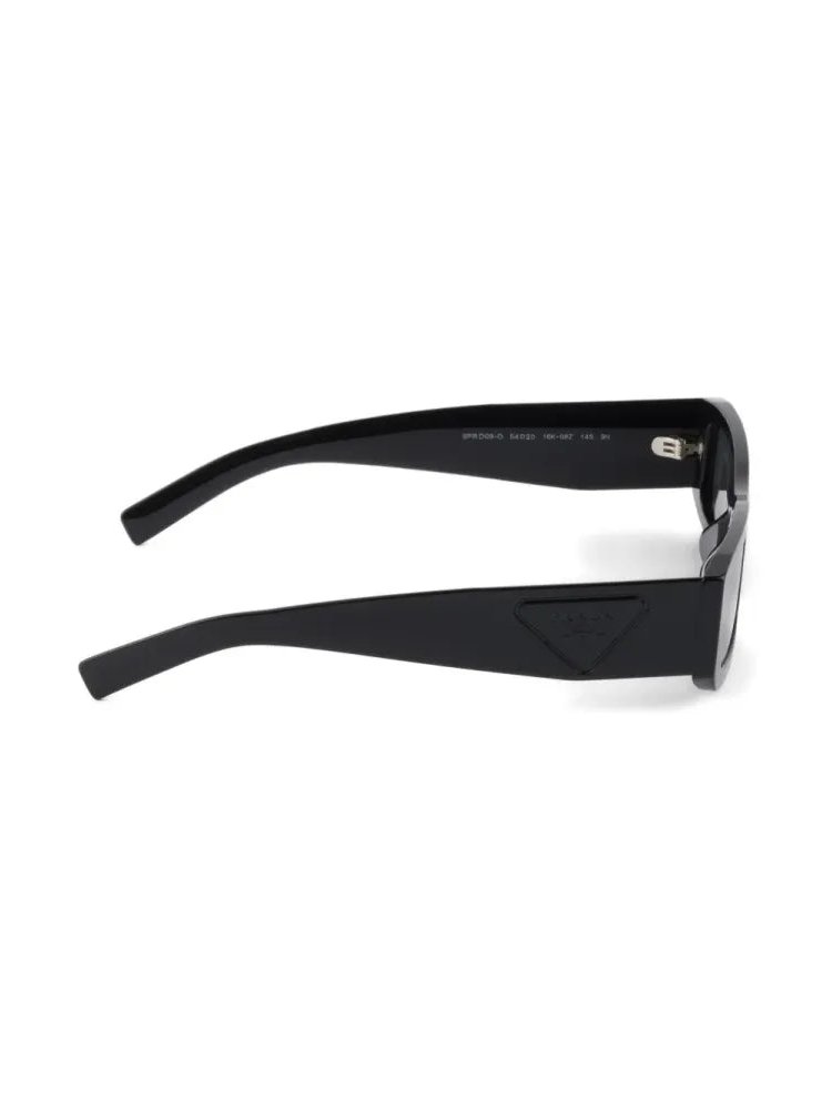 Prada Eyewear SPRD09CD054E16K Rectangular Dark-Lens Sunglasses — Black, view 2