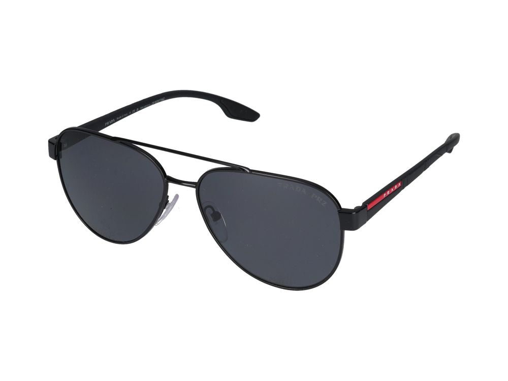 Prada Linea Rossa 0PS Metal Aviator Sunglasses — Black by Prada Linea Rossa