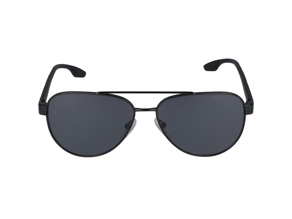 Prada Linea Rossa 0PS Metal Aviator Sunglasses — Black, view 4
