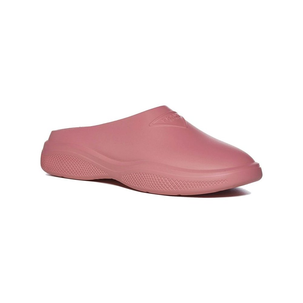 Prada Rubber Mule Slipper — Pink, view 2