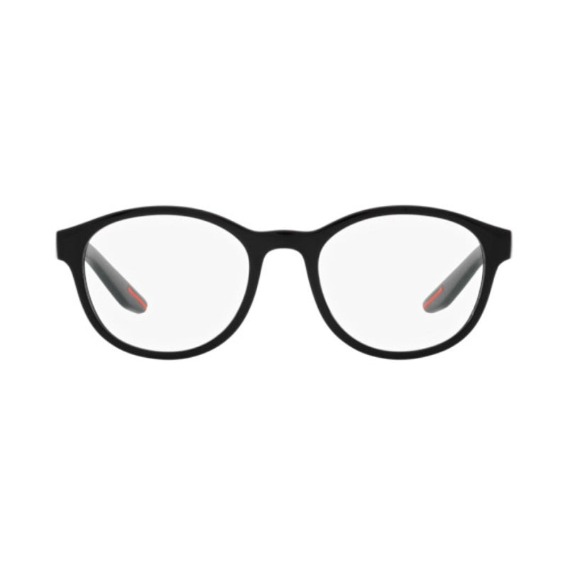 Prada Sport Round Full Rim Eyeglasses — Black by Prada Linea Rossa