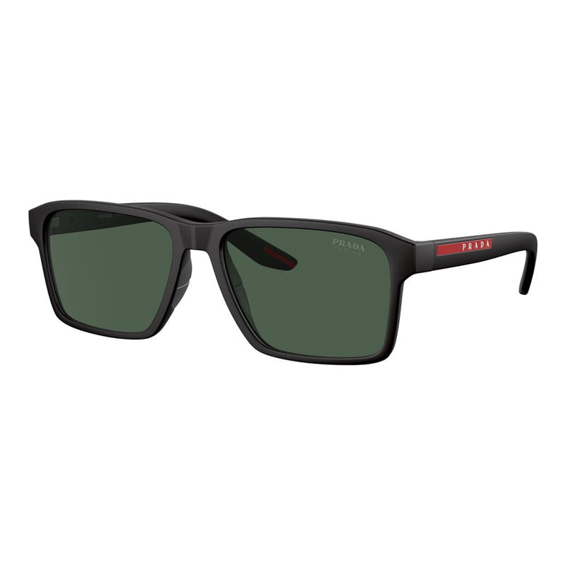Prada Sport Rectangle Frame Sunglasses — Black, view 2
