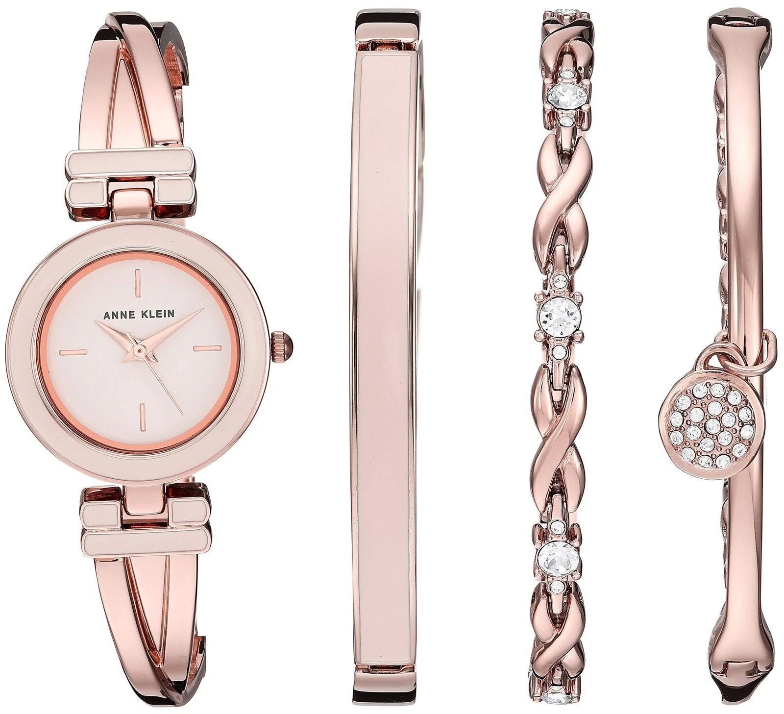 Preloved - Anne Klein Bangle Crystal-Embellished Watch — Rose gold by Preloved - Anne Klein