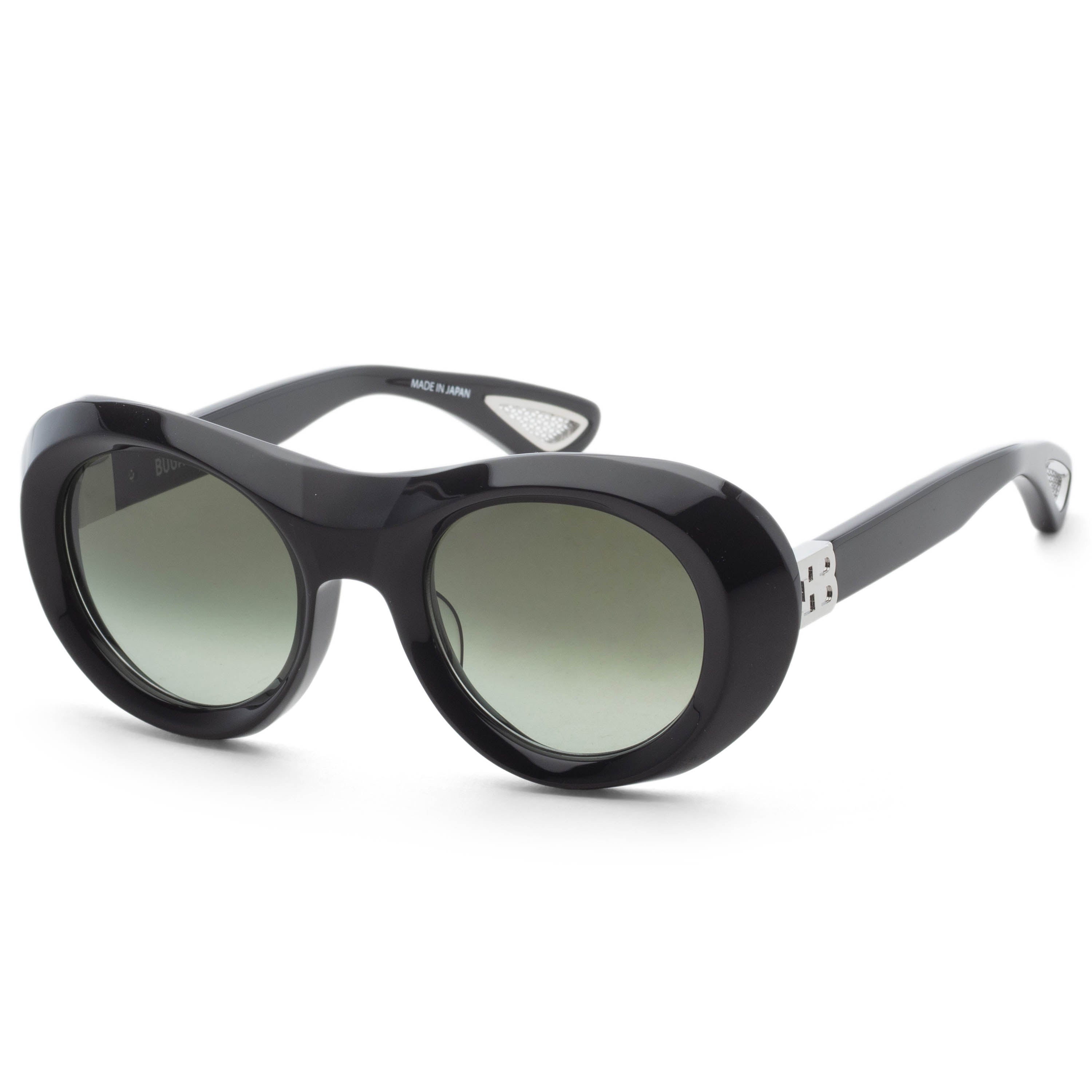 Preloved - Bugatti 03BKSS Round Oversized Black Sunglasses — Black by Preloved - Bugatti