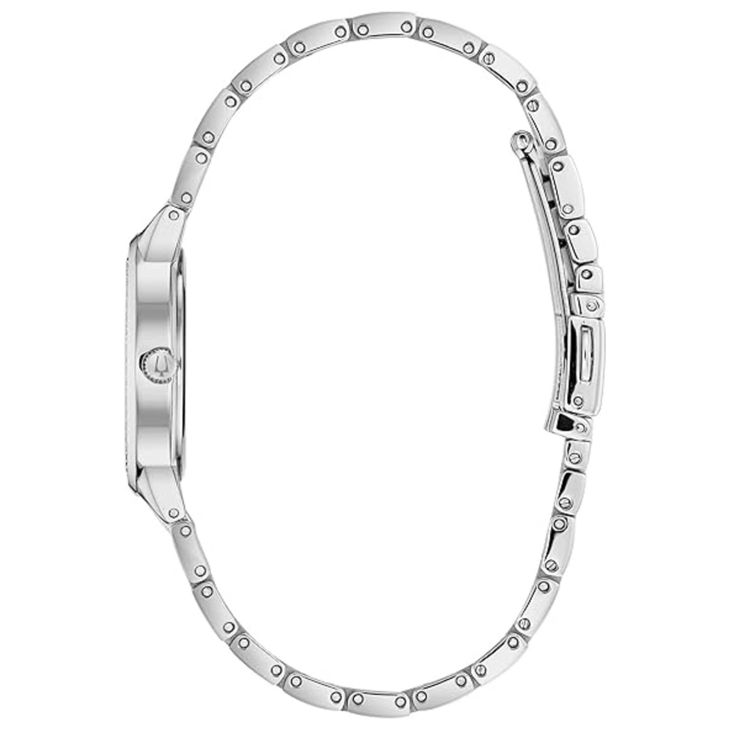 Preloved - Bulova Crystal-Bezel Quartz Watch — Silver, view 3