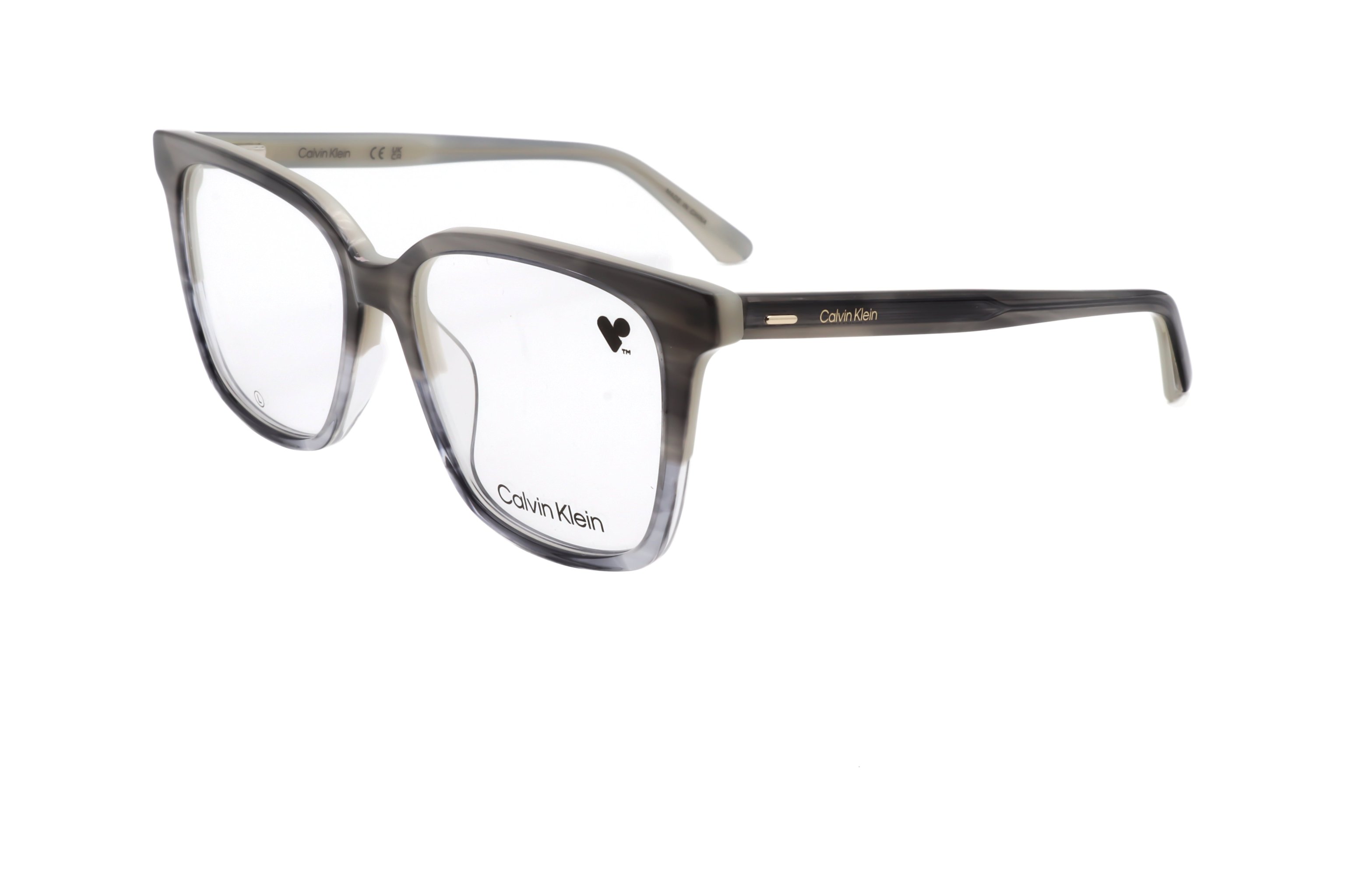 Preloved - Calvin Klein CK2254002353 Striped Grey Eyeglasses — Gray by Preloved - Calvin Klein