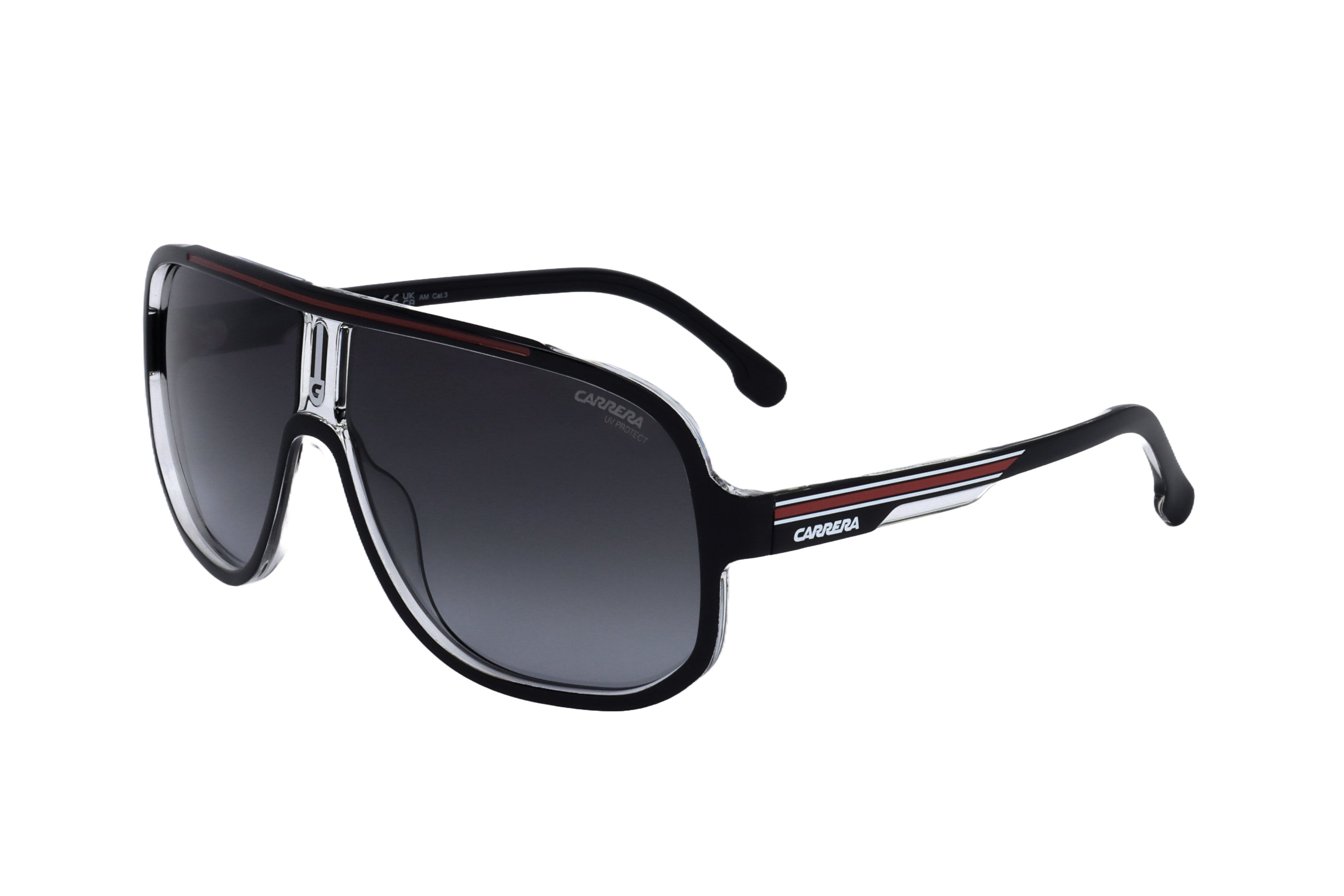 Preloved - Carrera CARRERA1058SOIT63 Gradient Lens Sunglasses — Black by Preloved - Carrera