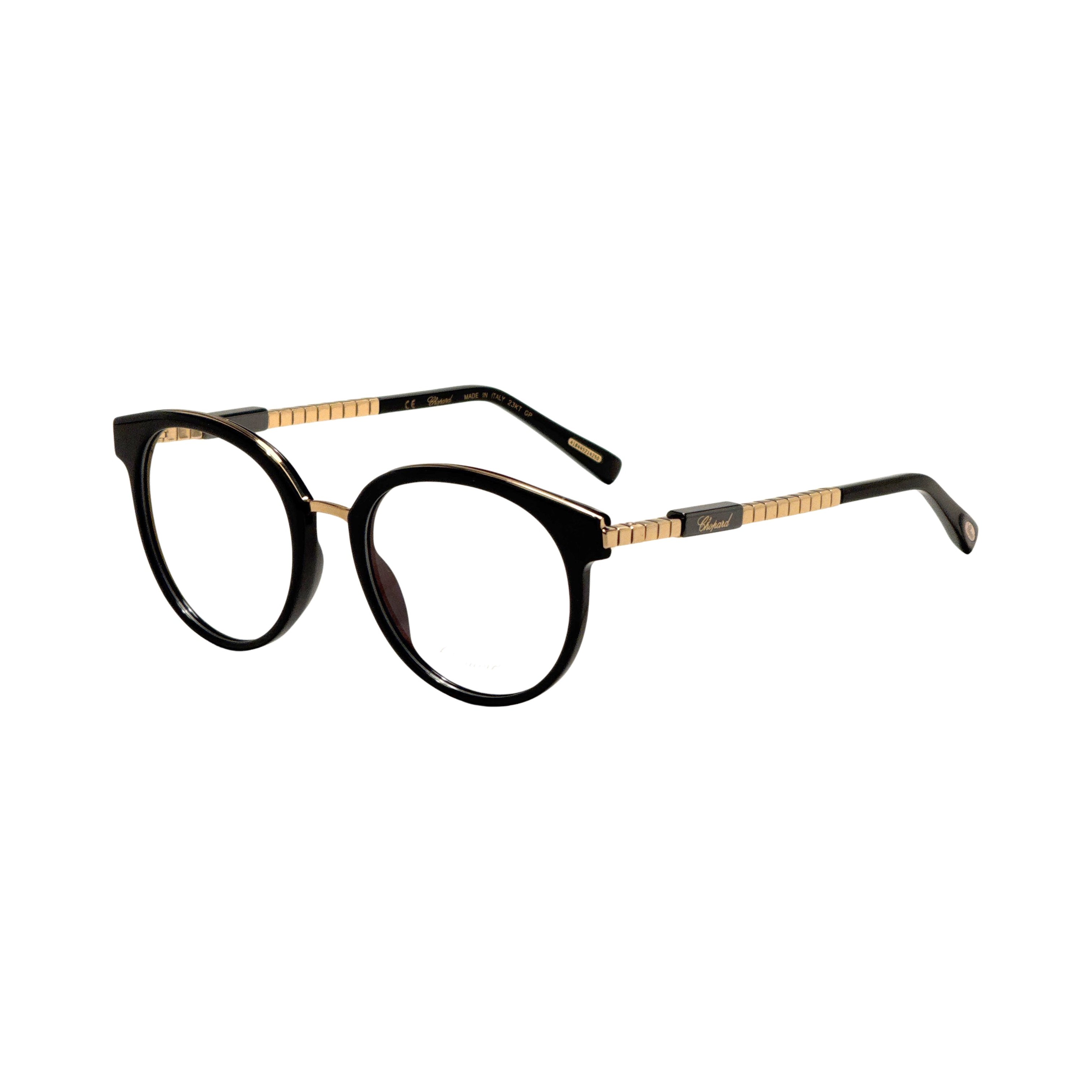 Preloved - Chopard VCH239500700 Acetate Round-Frame Eyeglasses — Black by Preloved - Chopard