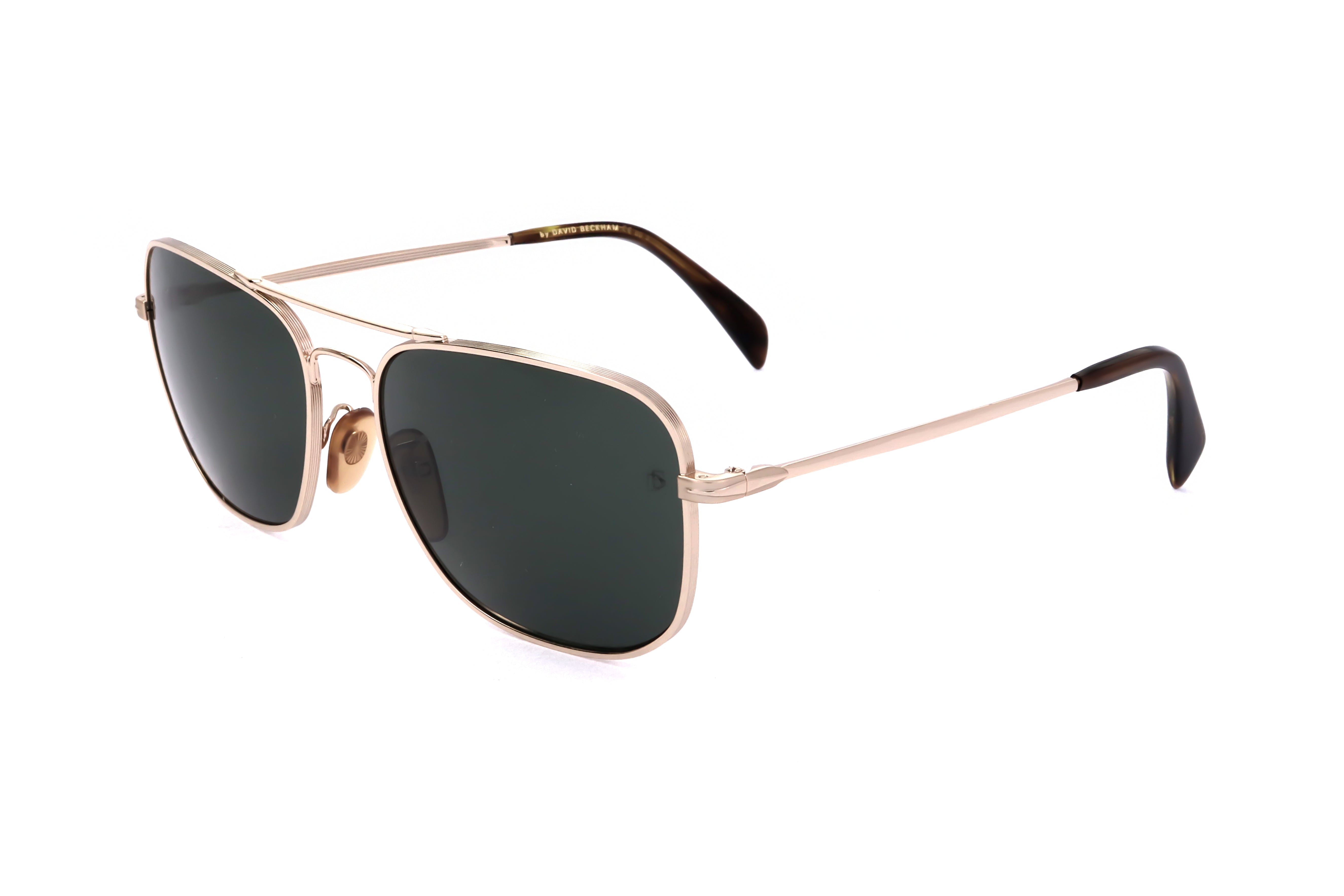 Preloved - David Beckham DB1093SJ5G59 Metal Aviator Sunglasses — Gold by Preloved - David Beckham