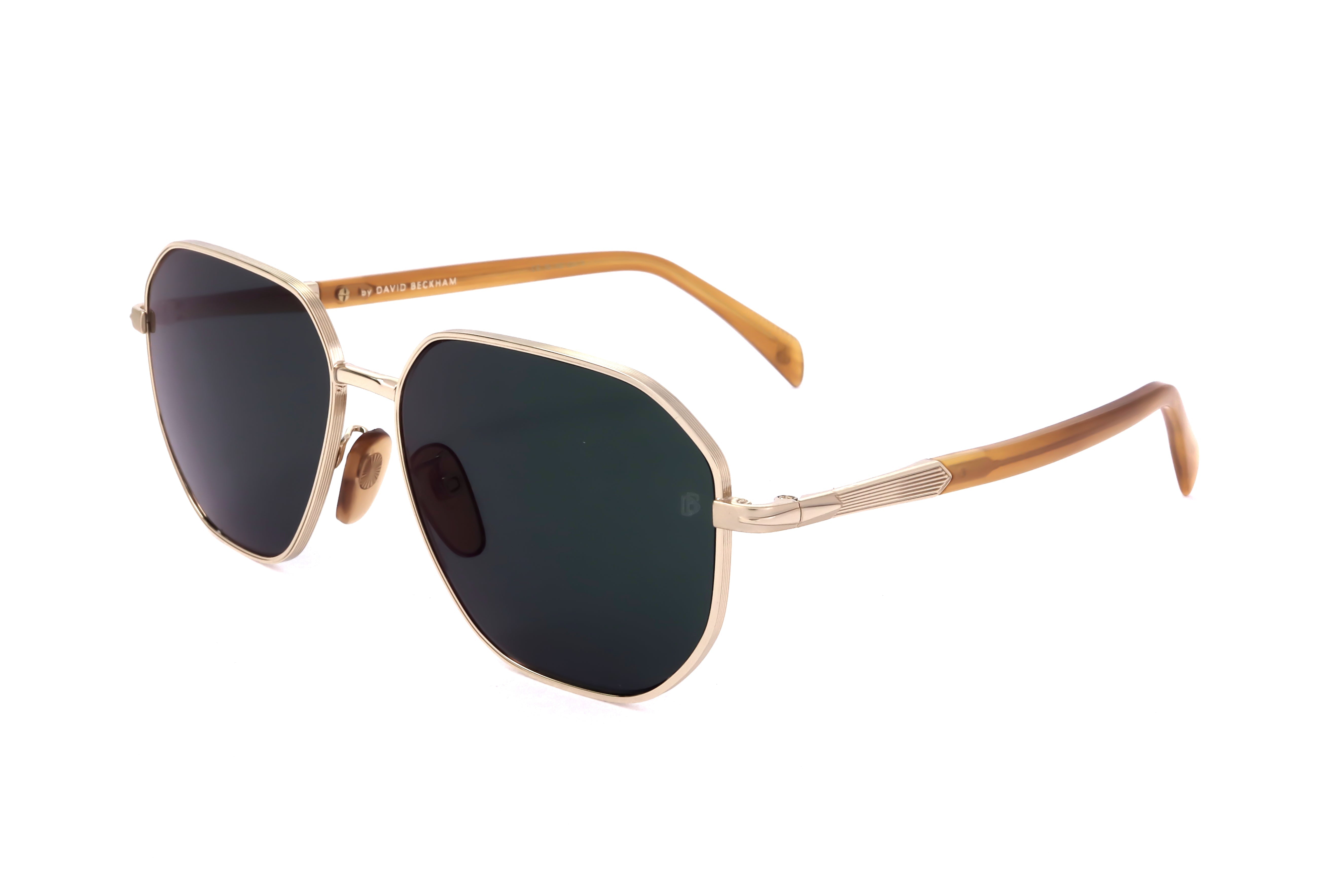 Preloved - David Beckham DB1132FSF6W60 Gold Aviator Sunglasses — Gold by Preloved - David Beckham