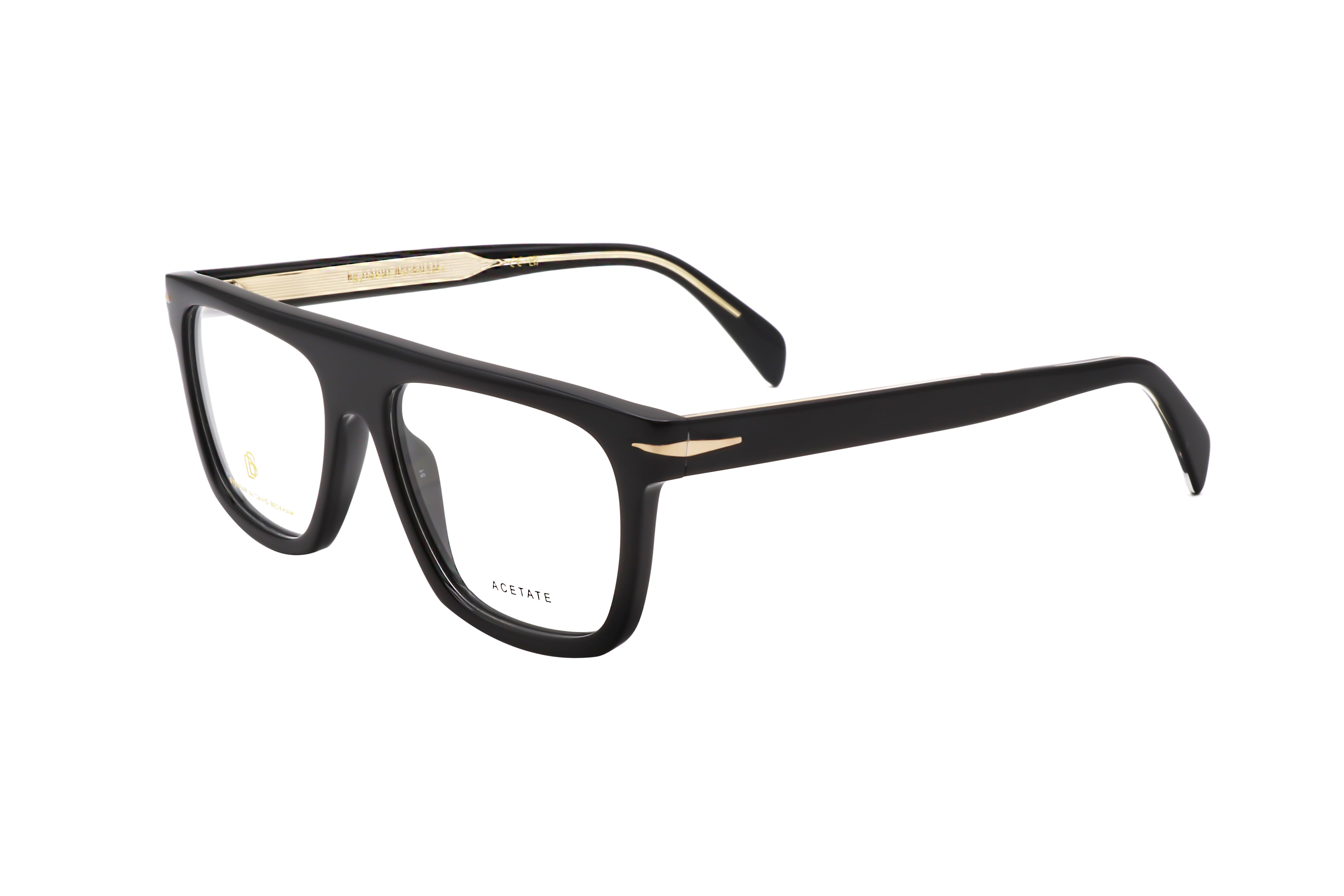 Preloved - David Beckham DB709680753 Black Acetate Eyeglasses — Black by Preloved - David Beckham