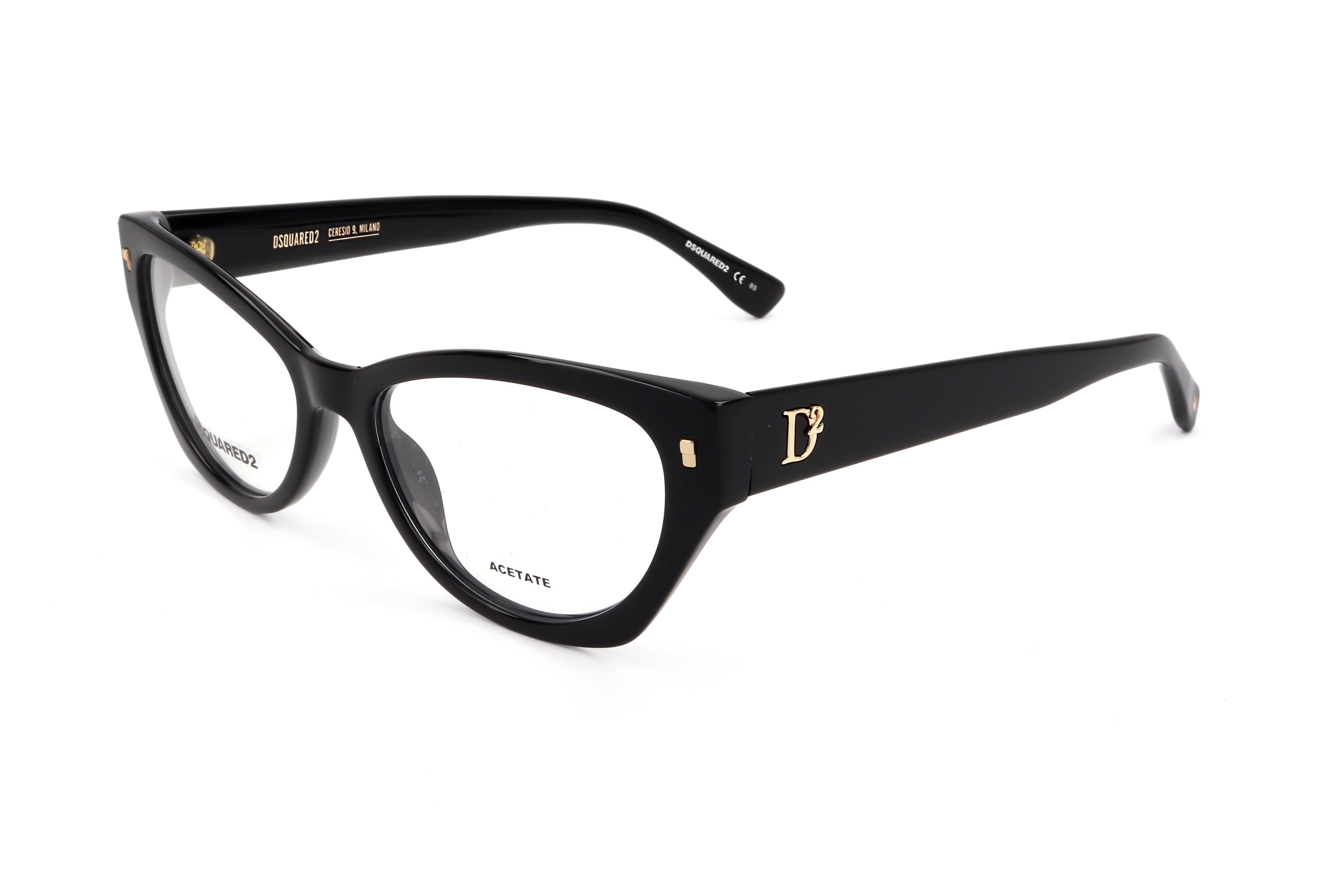 Preloved - Dsquared2 D200432M254 Cat-Eye Acetate Eyeglasses — Black by Preloved - Dsquared2