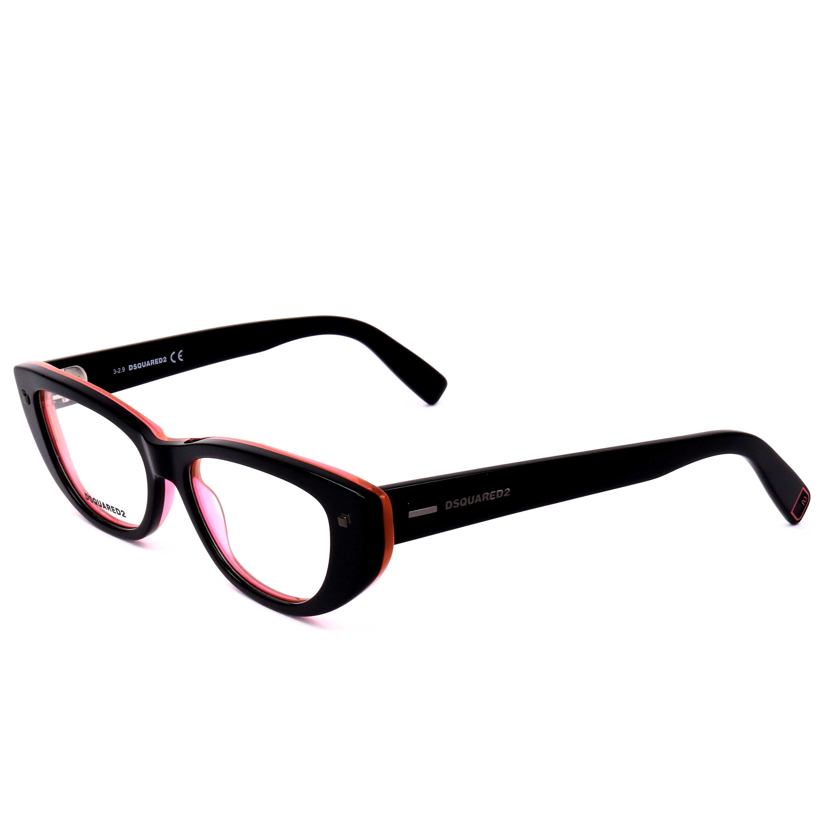Preloved - Dsquared2 DQ531800553 Black Acetate Oval Eyeglasses — Black by Preloved - Dsquared2