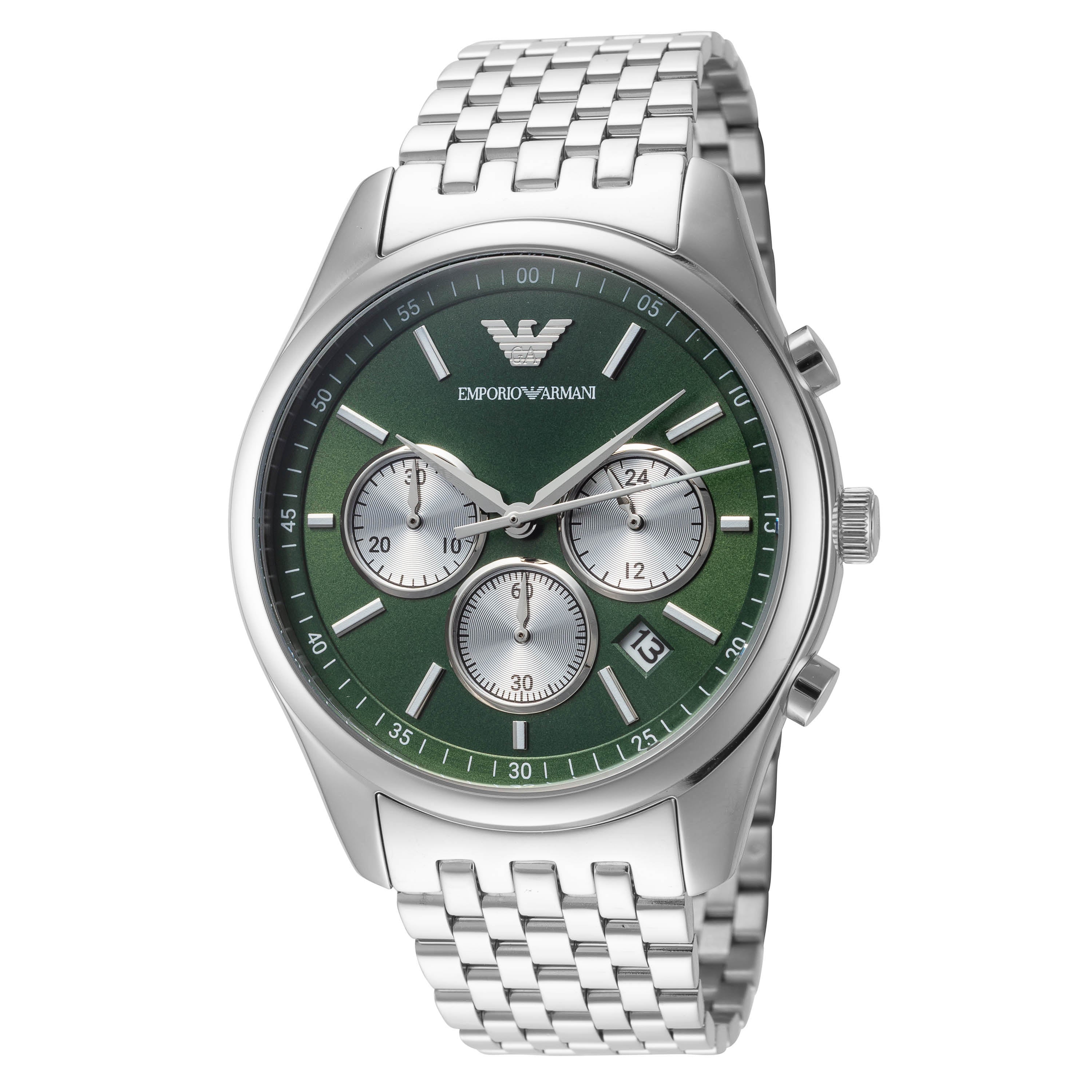 Preloved - Emporio Armani Chronograph Quartz Watch — Green by Preloved - Emporio Armani