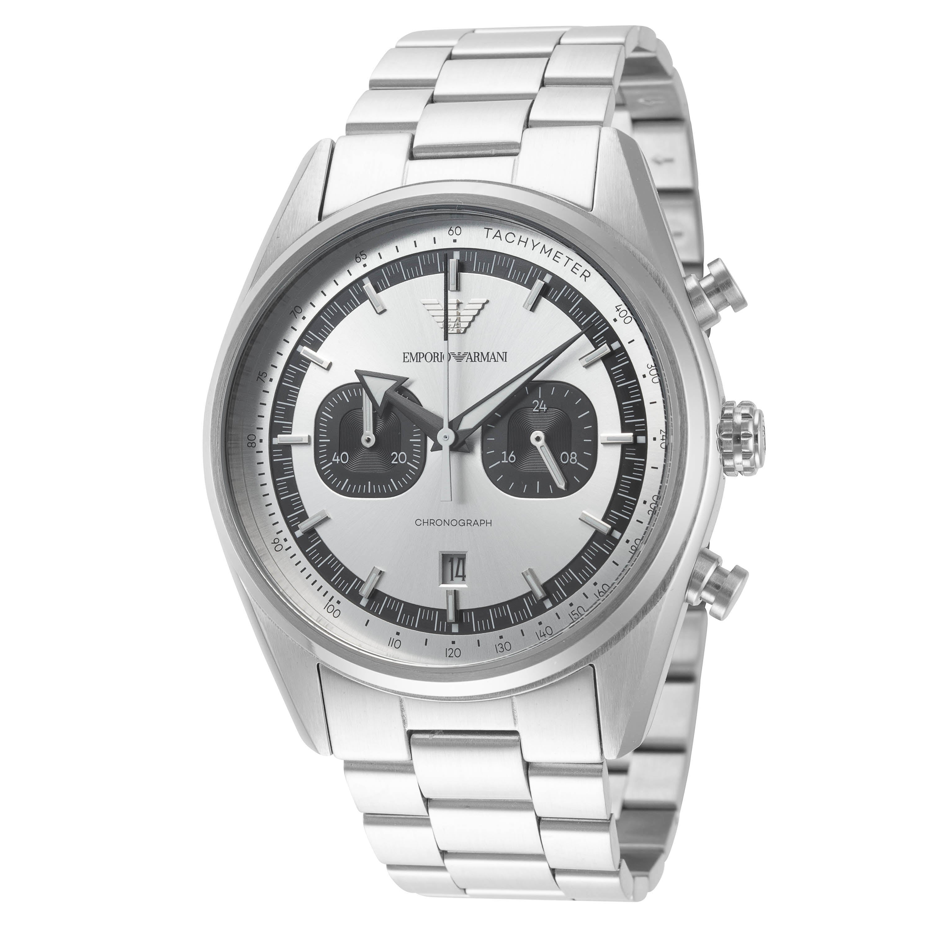 Preloved - Emporio Armani Chronograph Watch — Silver by Preloved - Emporio Armani