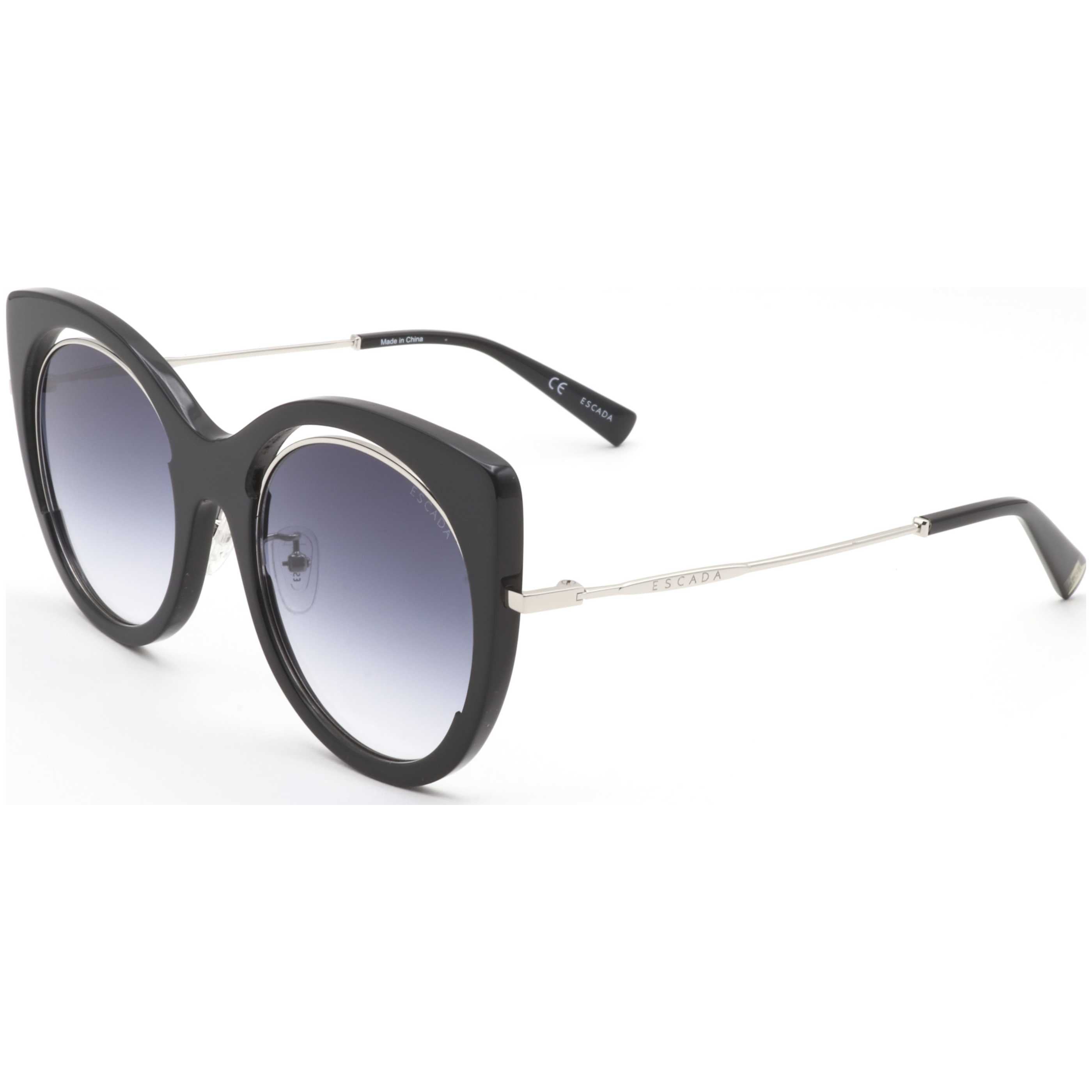 Preloved - Escada SESA58FA01B54 Gradient-Lens Round Sunglasses — Black by Preloved - Escada