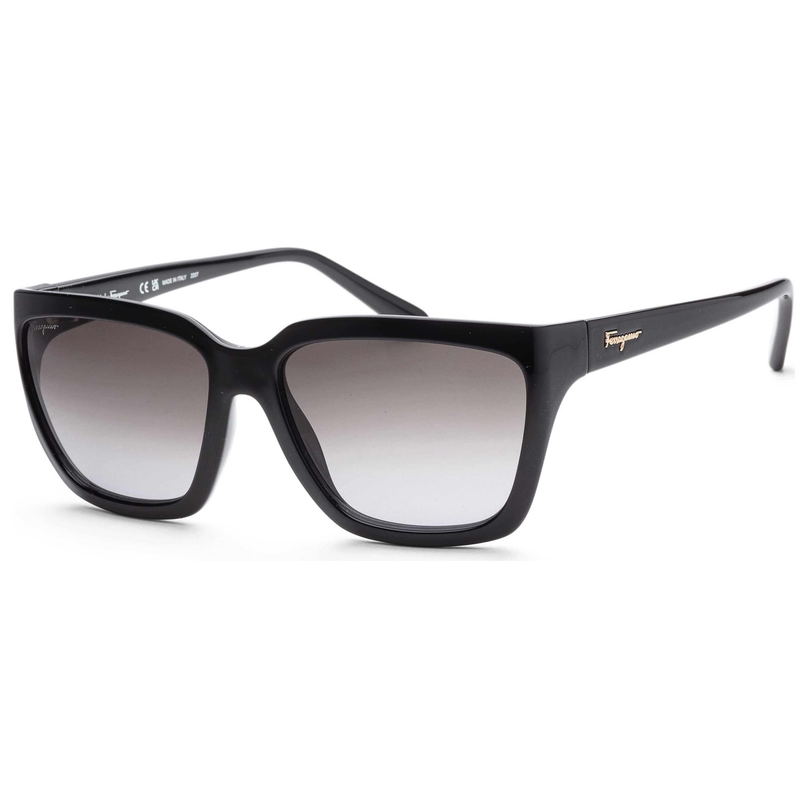 Preloved - Ferragamo SF1018S001 Oversized Square Sunglasses — Black by Preloved - Ferragamo
