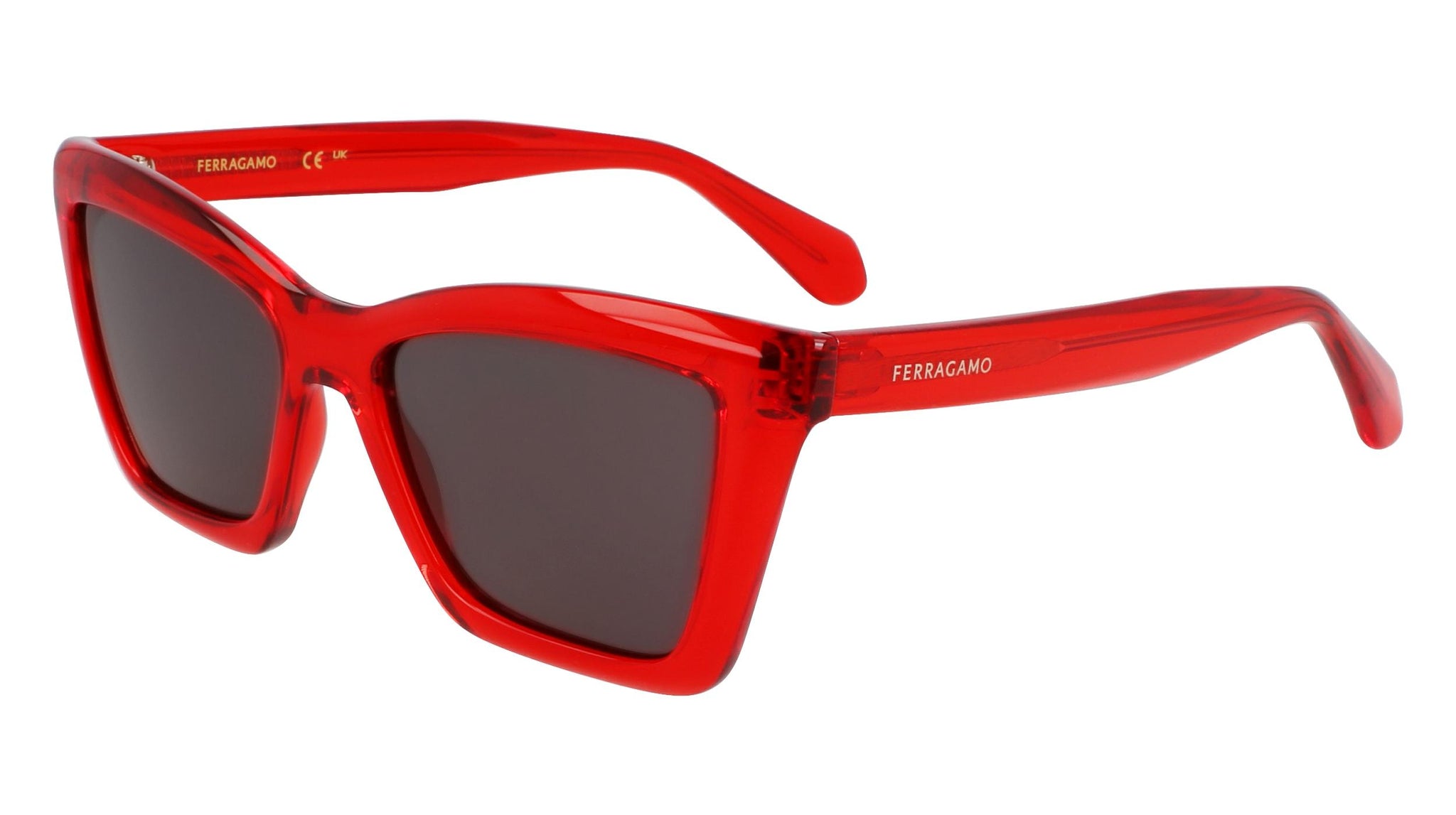 Preloved - Ferragamo SF2039SE61653 Transparent Red Sunglasses — Red by Preloved - Ferragamo