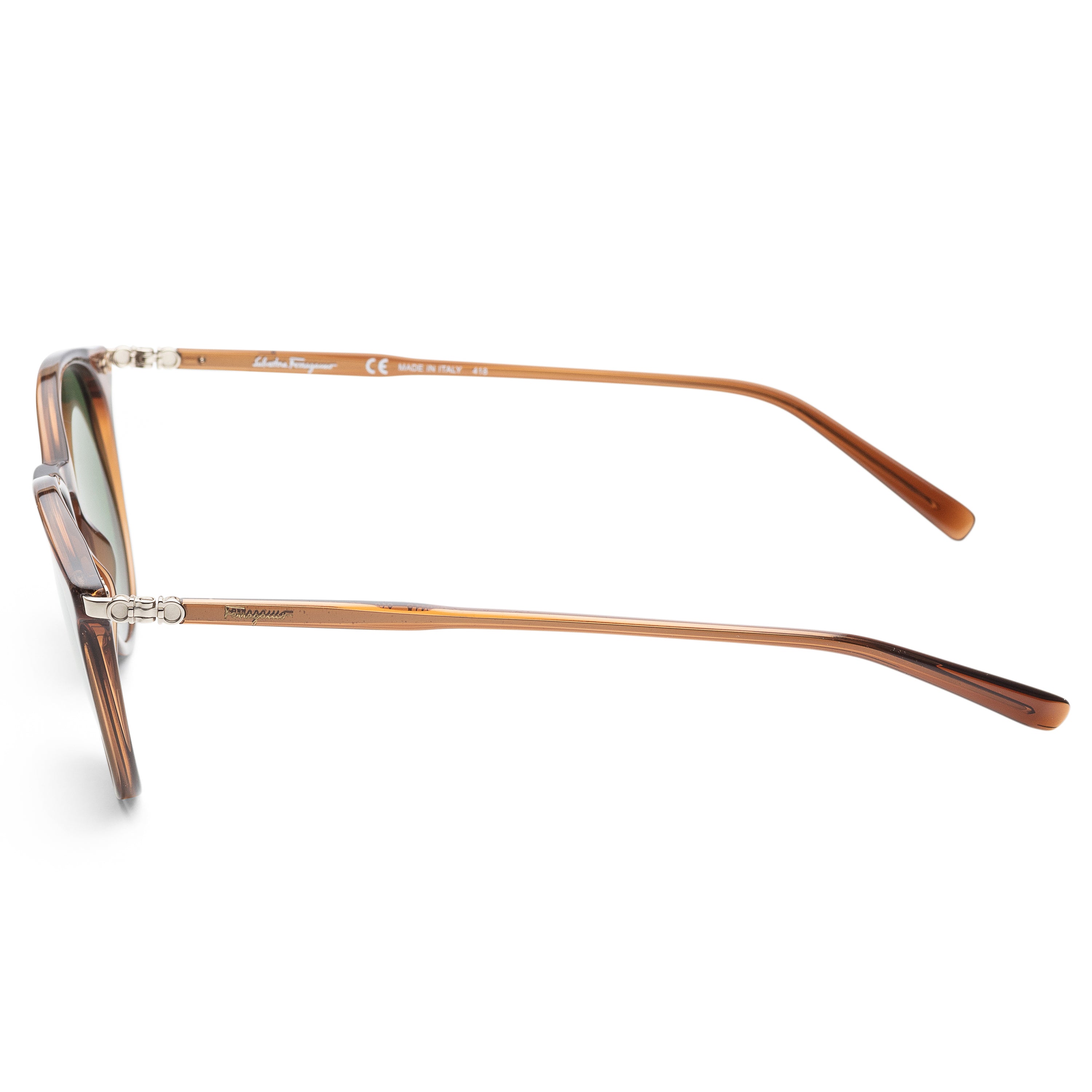 Preloved - Ferragamo SF911S210 Round Acetate Sunglasses — Brown, view 2