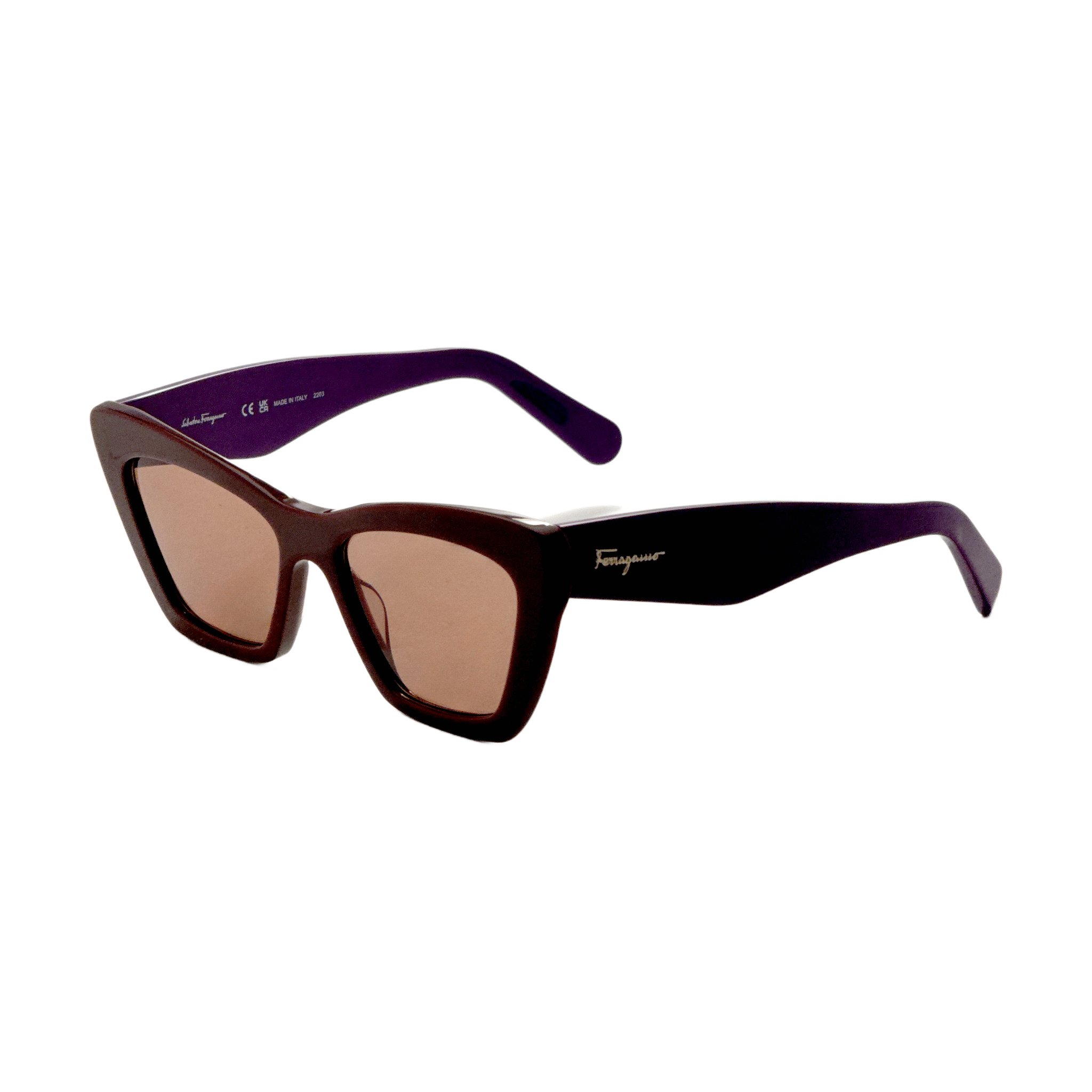 Preloved - Ferragamo SF929S20955 Cat-Eye Sunglasses — Brown by Preloved - Ferragamo