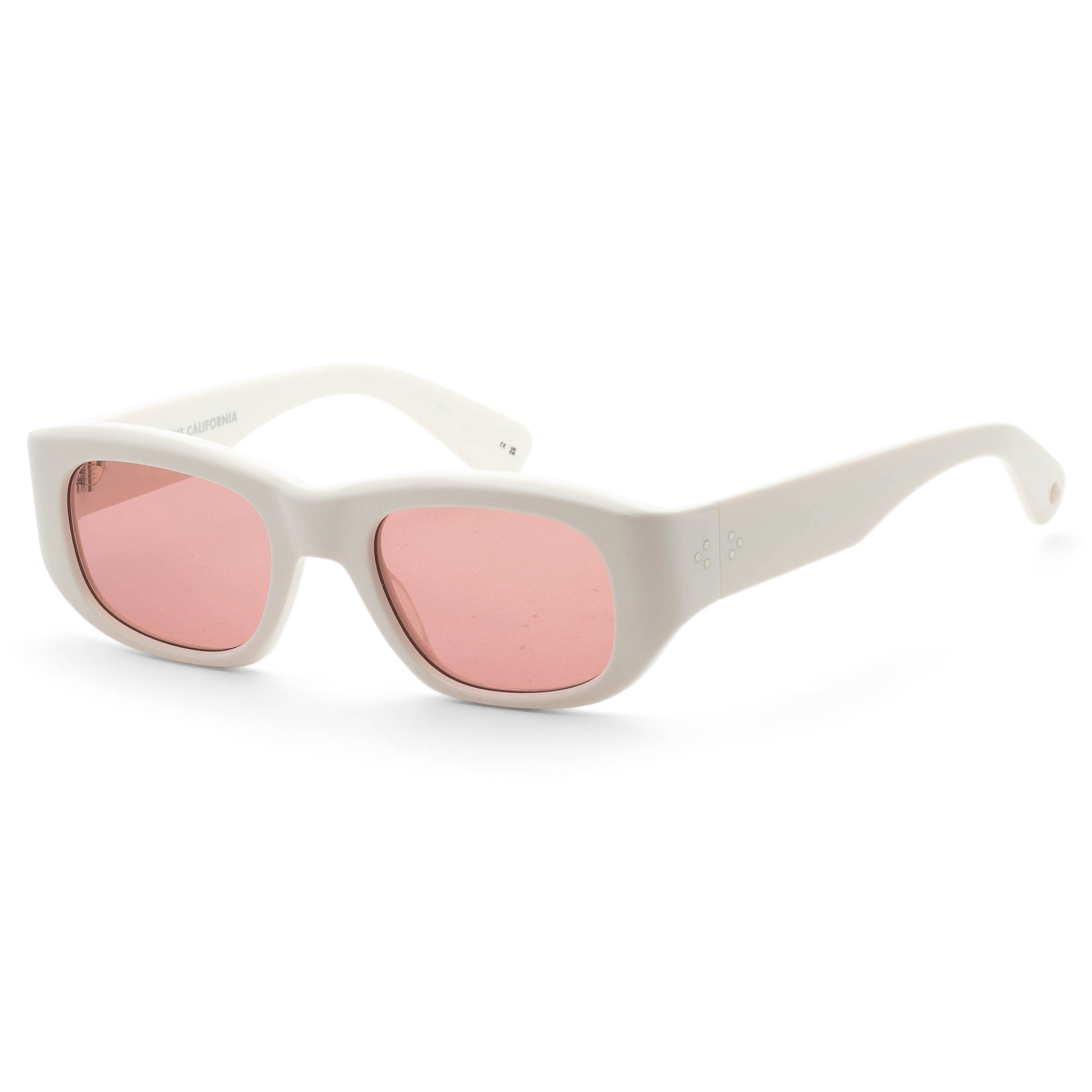 Preloved - Garrett Leight 214050TEESPIBOR Sunglasses — White by Preloved - Garrett Leight