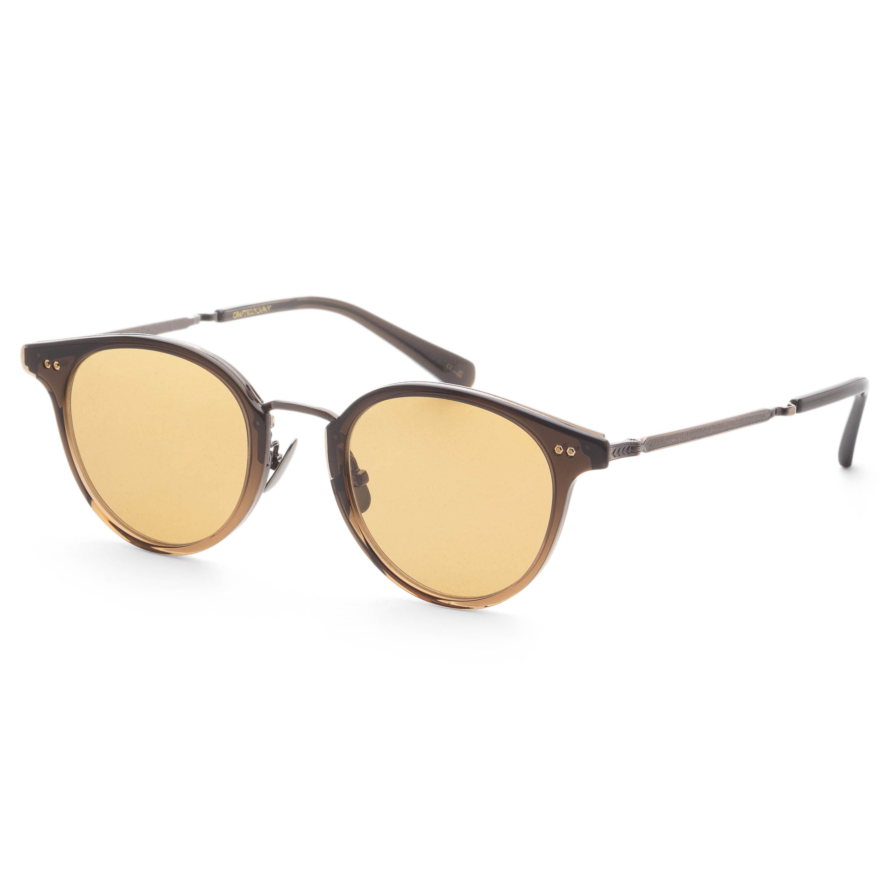 Preloved - Garrett Leight ML403846TRUFATGOLV Sunglasses — Brown by Preloved - Garrett Leight