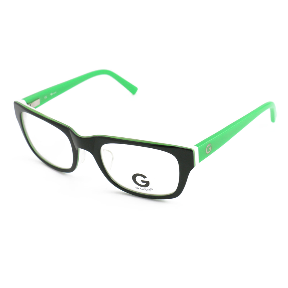 Preloved - Guess GGA203BLKGRN54 Colorblock Acetate Eyeglasses — Black by Preloved - Guess