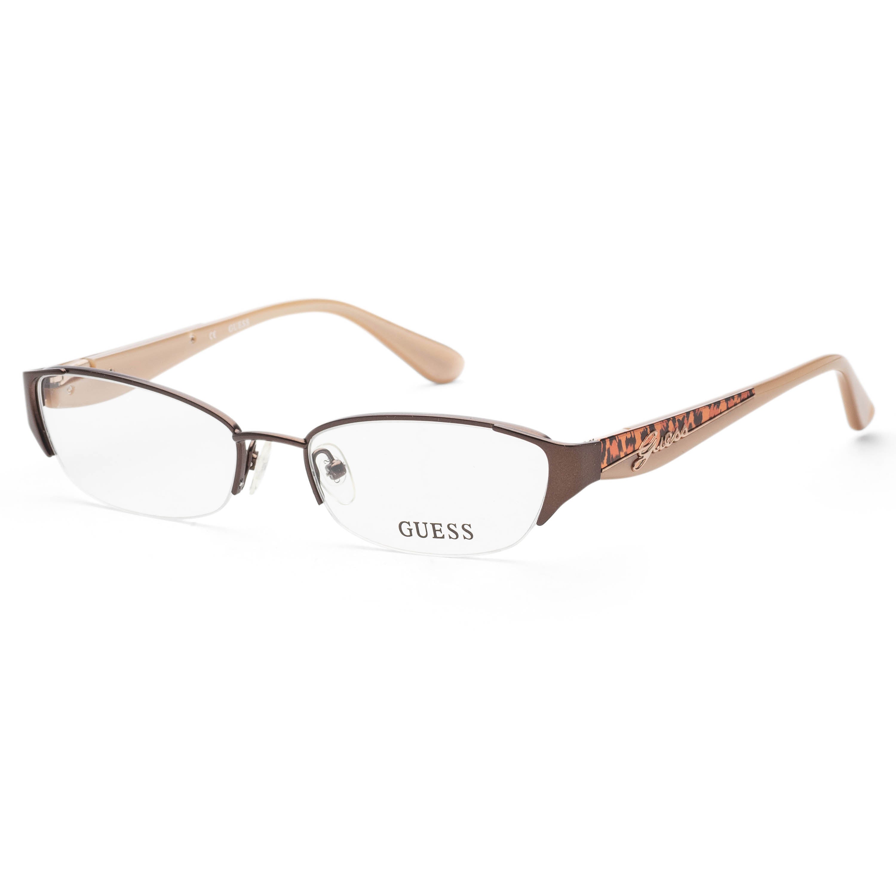 Preloved - Guess GU2327BRN52 Half-Rim Metal Eyeglasses — Brown by Preloved - Guess