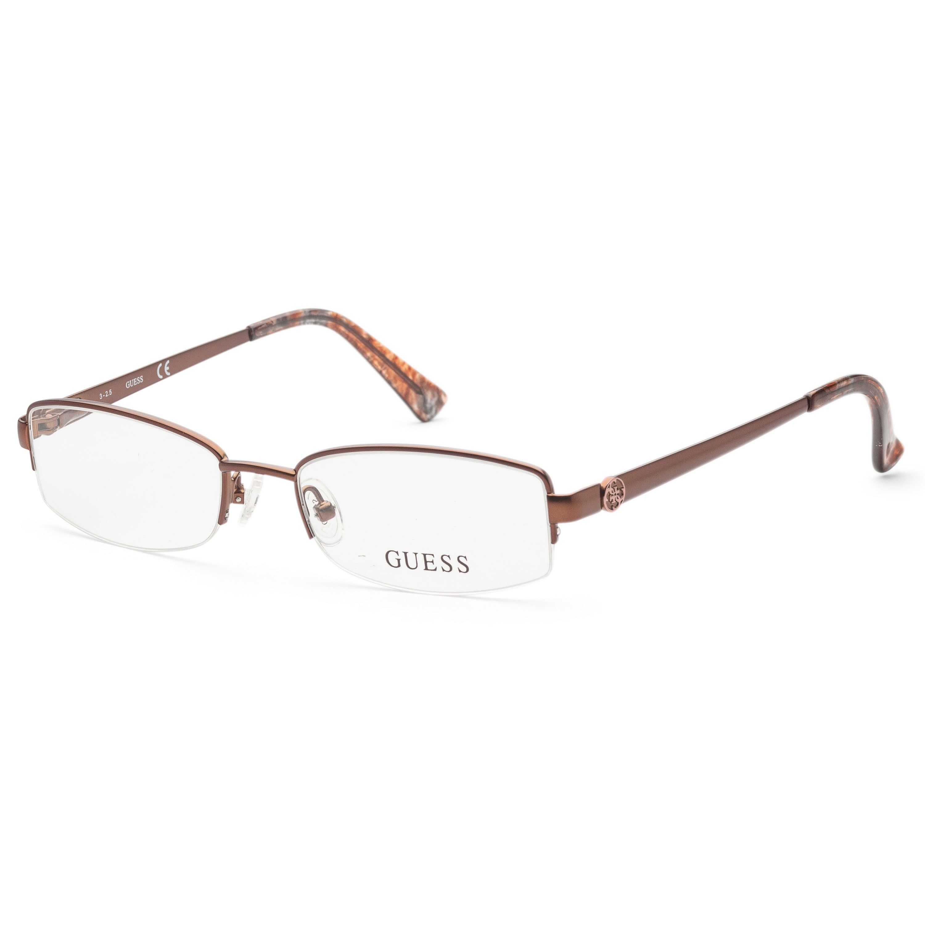 Preloved - Guess GU252504950 Metal Rectangle Frame Eyeglasses — Brown by Preloved - Guess