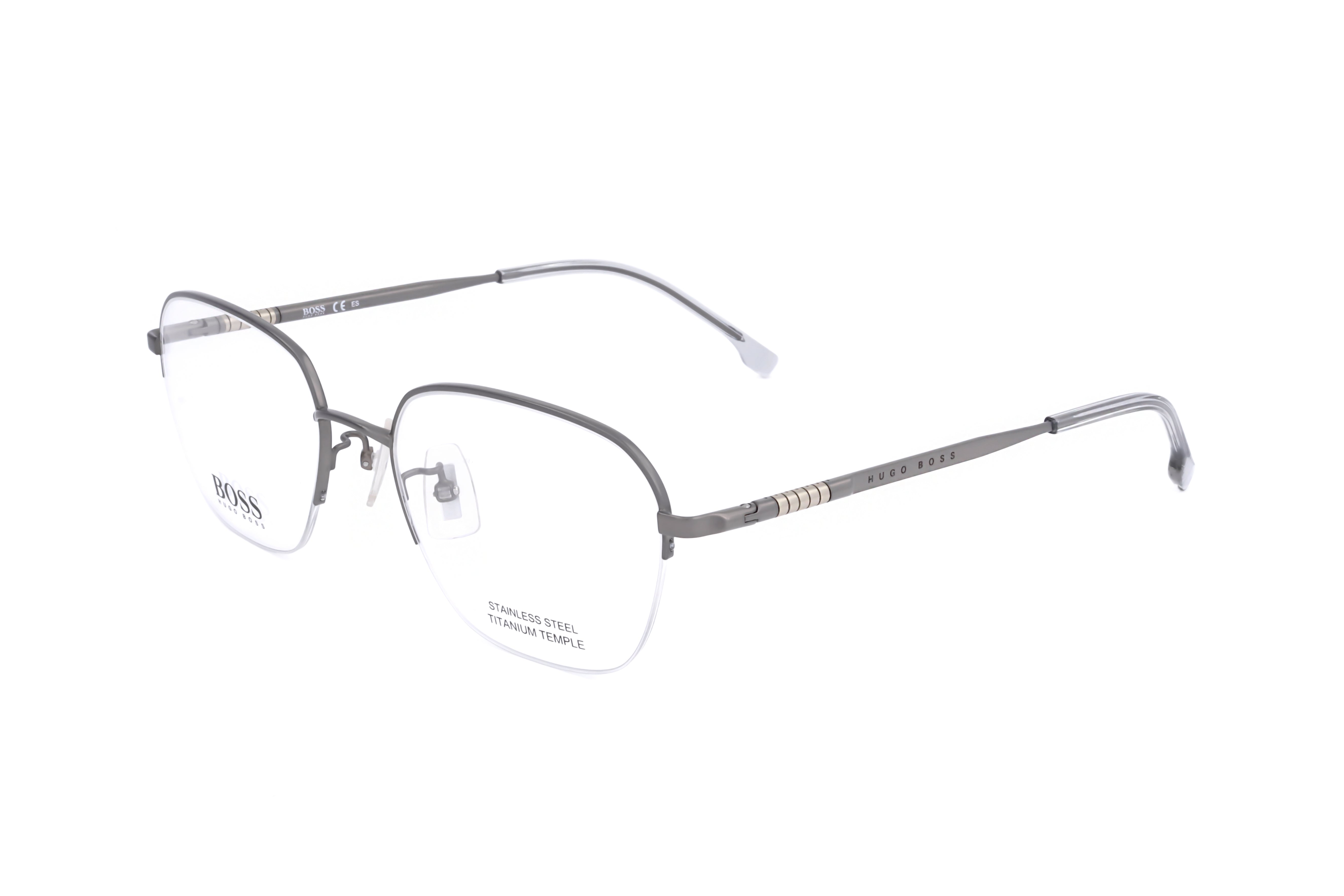 Preloved - Hugo Boss BOSS1346FR8154 Metal Rectangle Eyeglasses — Gray by Preloved - Hugo Boss