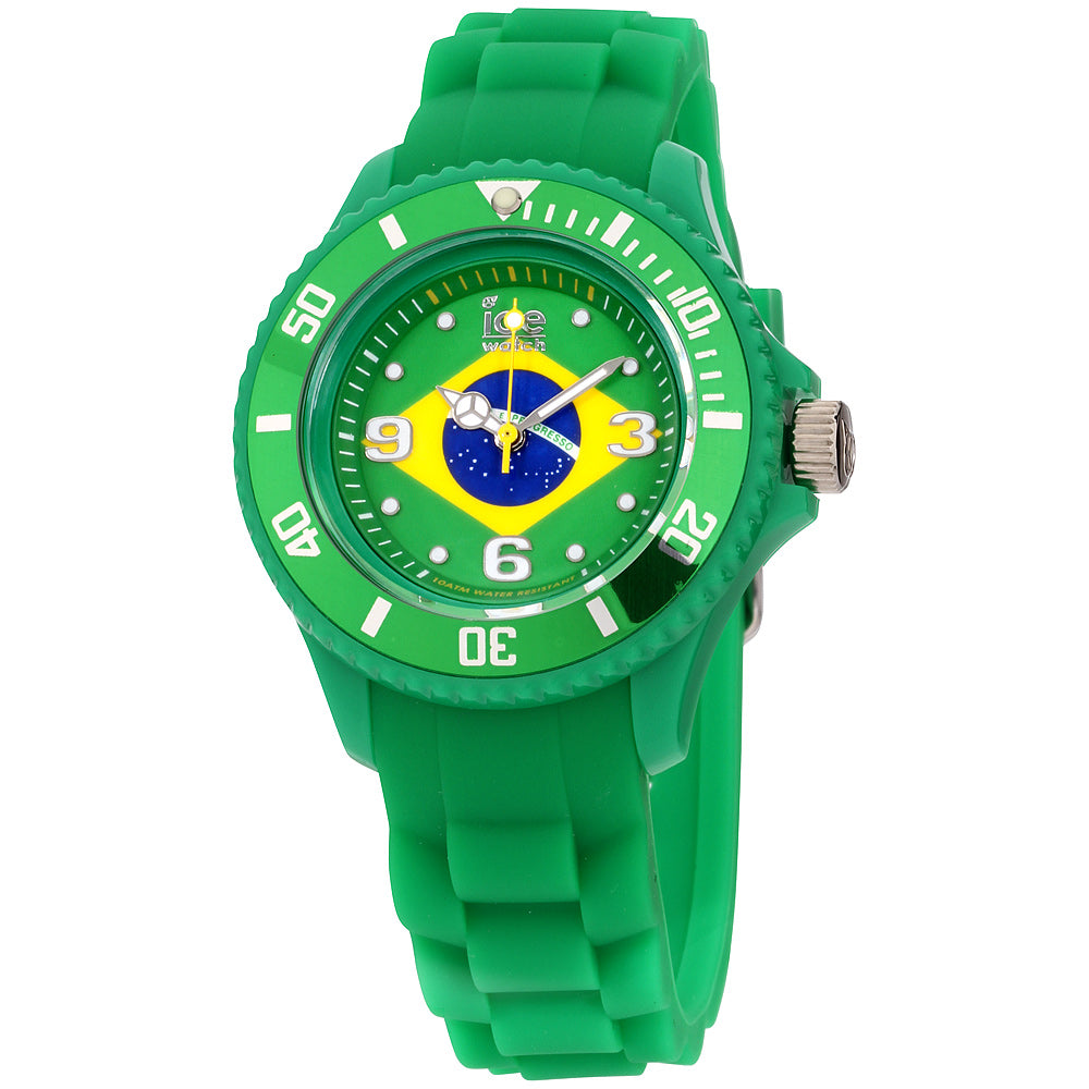 Preloved - Ice Brazil Flag Quartz Watch — Green by Preloved - Ice