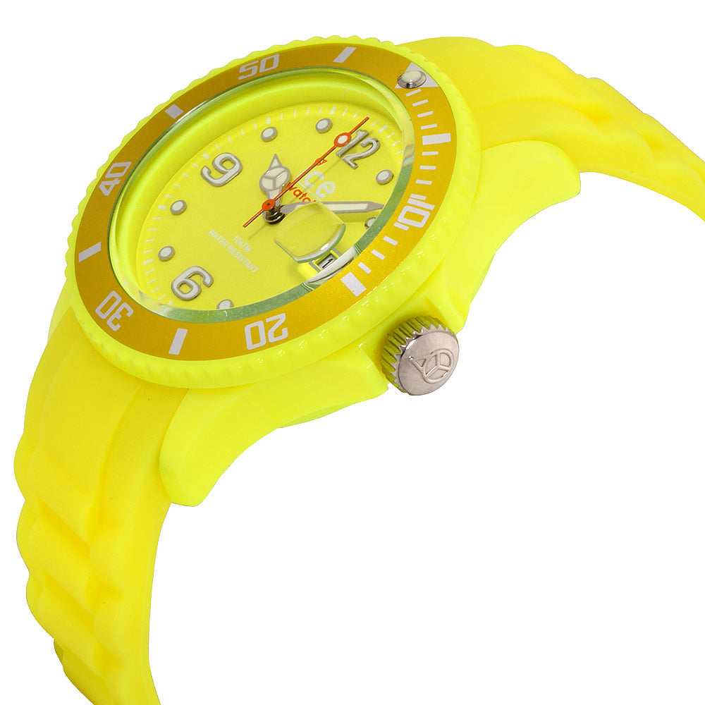 Preloved - Ice Neon Yellow Silicone 40mm Quartz Watch — Yellow, view 2