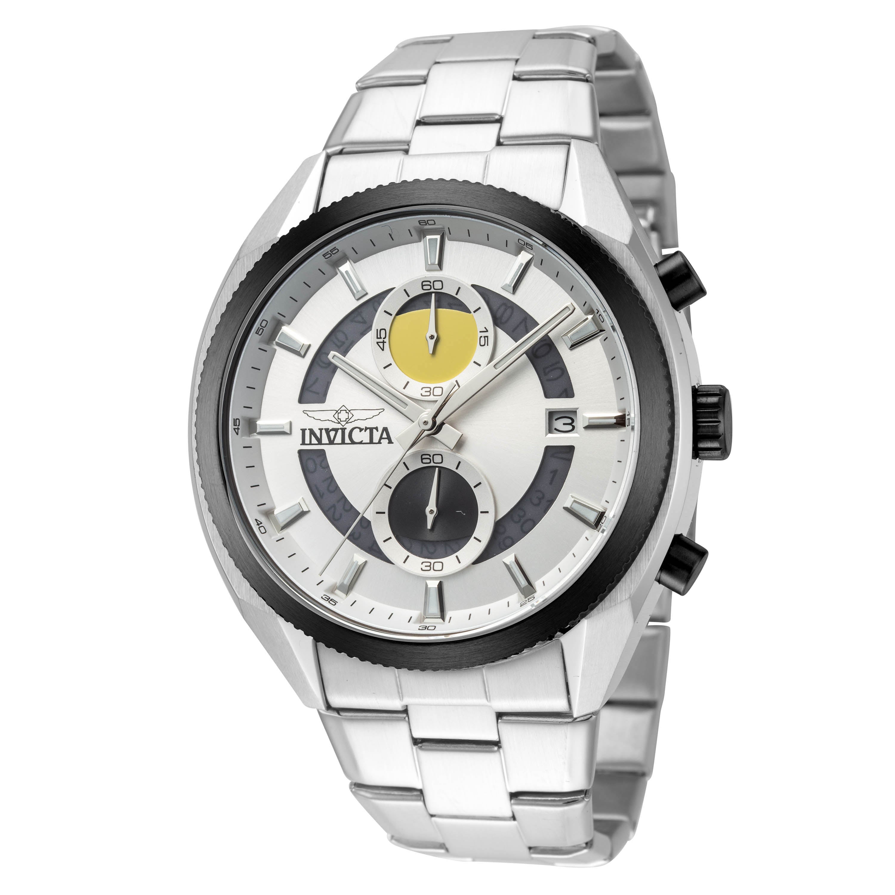 Preloved - Invicta 45mm Quartz Chronograph Watch — Silver by Preloved - Invicta
