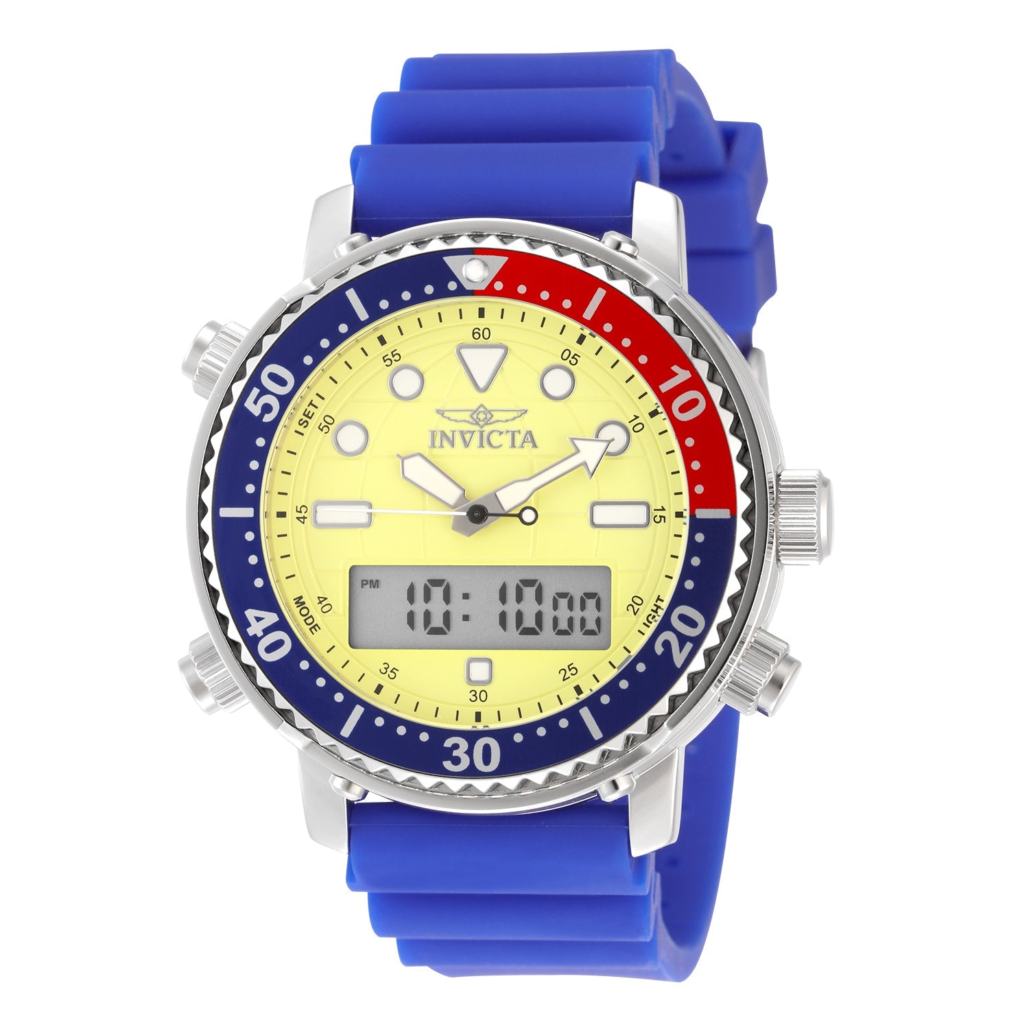 Preloved - Invicta Digital Chronograph Watch — Yellow by Preloved - Invicta
