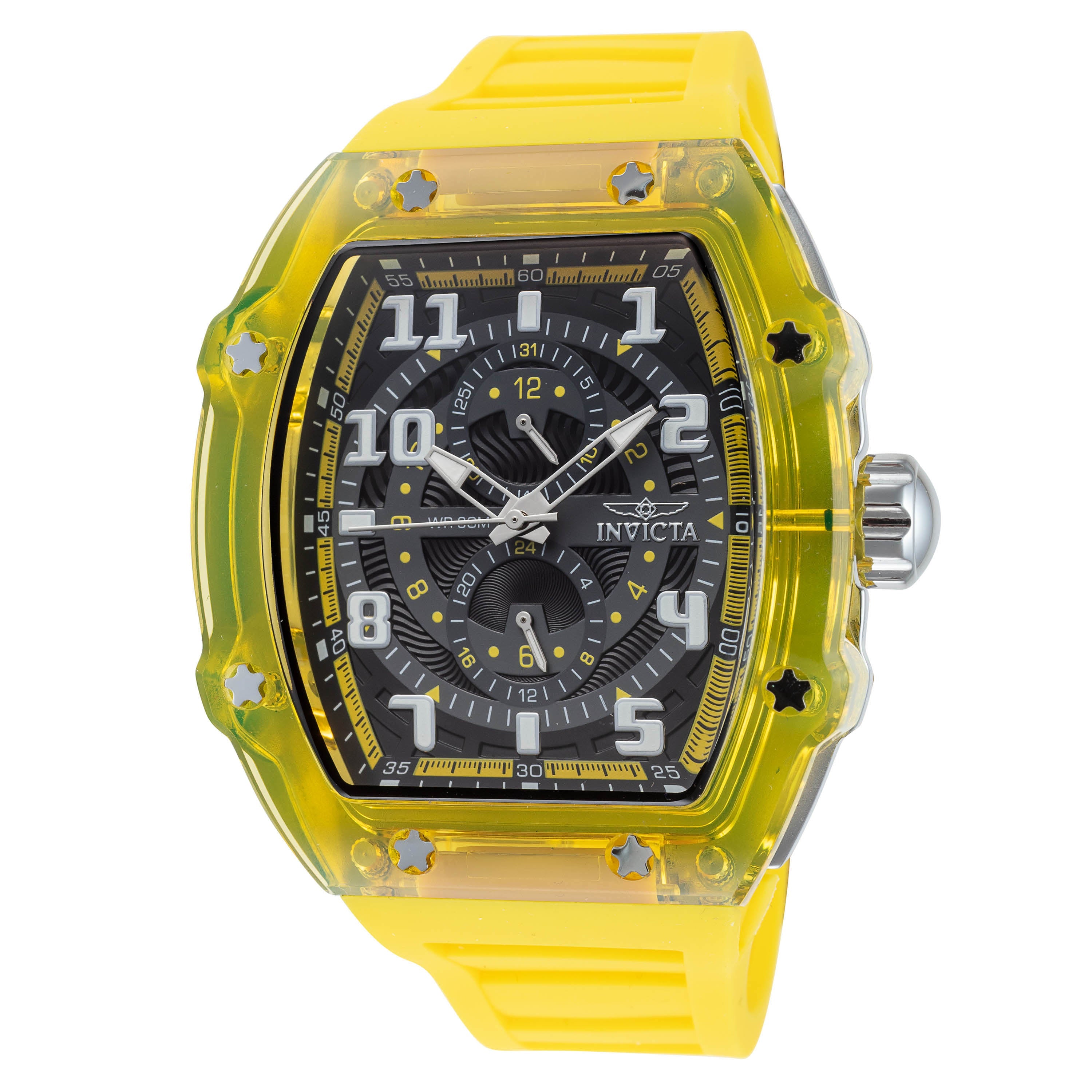 Preloved - Invicta Quartz Racing Watch — Yellow by Preloved - Invicta