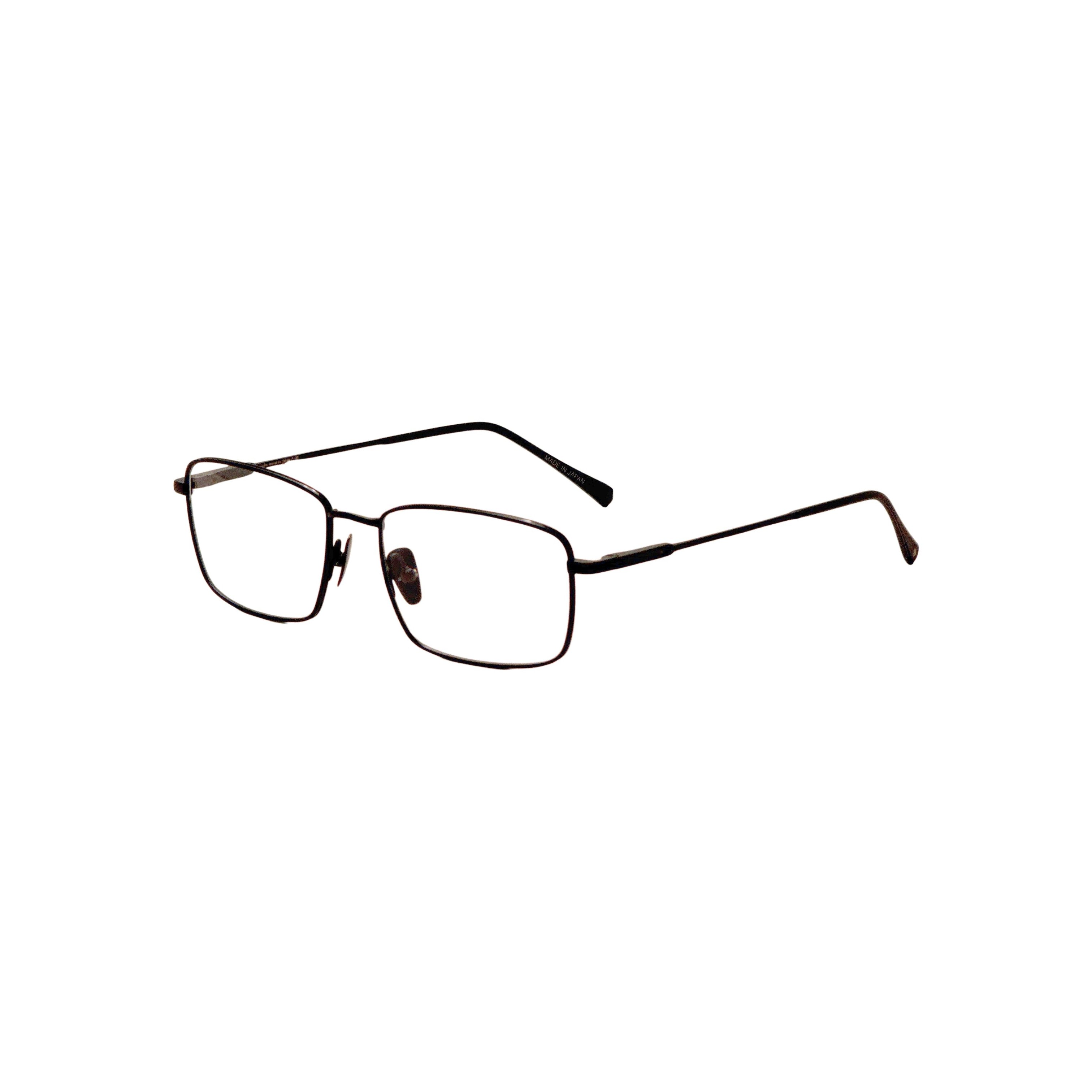 Preloved - John Varvatos V184540BLA Metal Rectangle Eyeglasses — Black by Preloved - John Varvatos