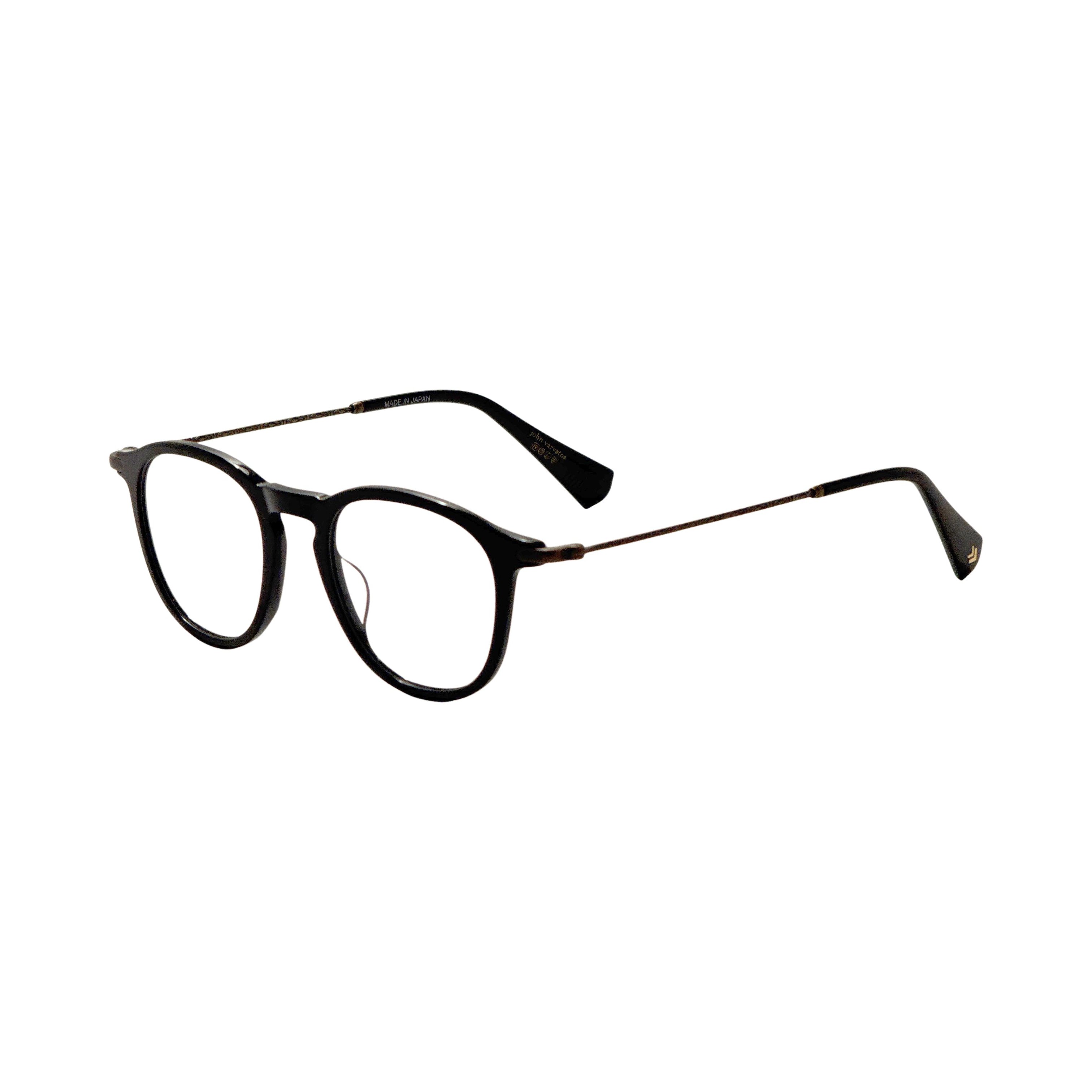 Preloved - John Varvatos VJV421470BLA Round-Frame Eyeglasses — Black by Preloved - John Varvatos