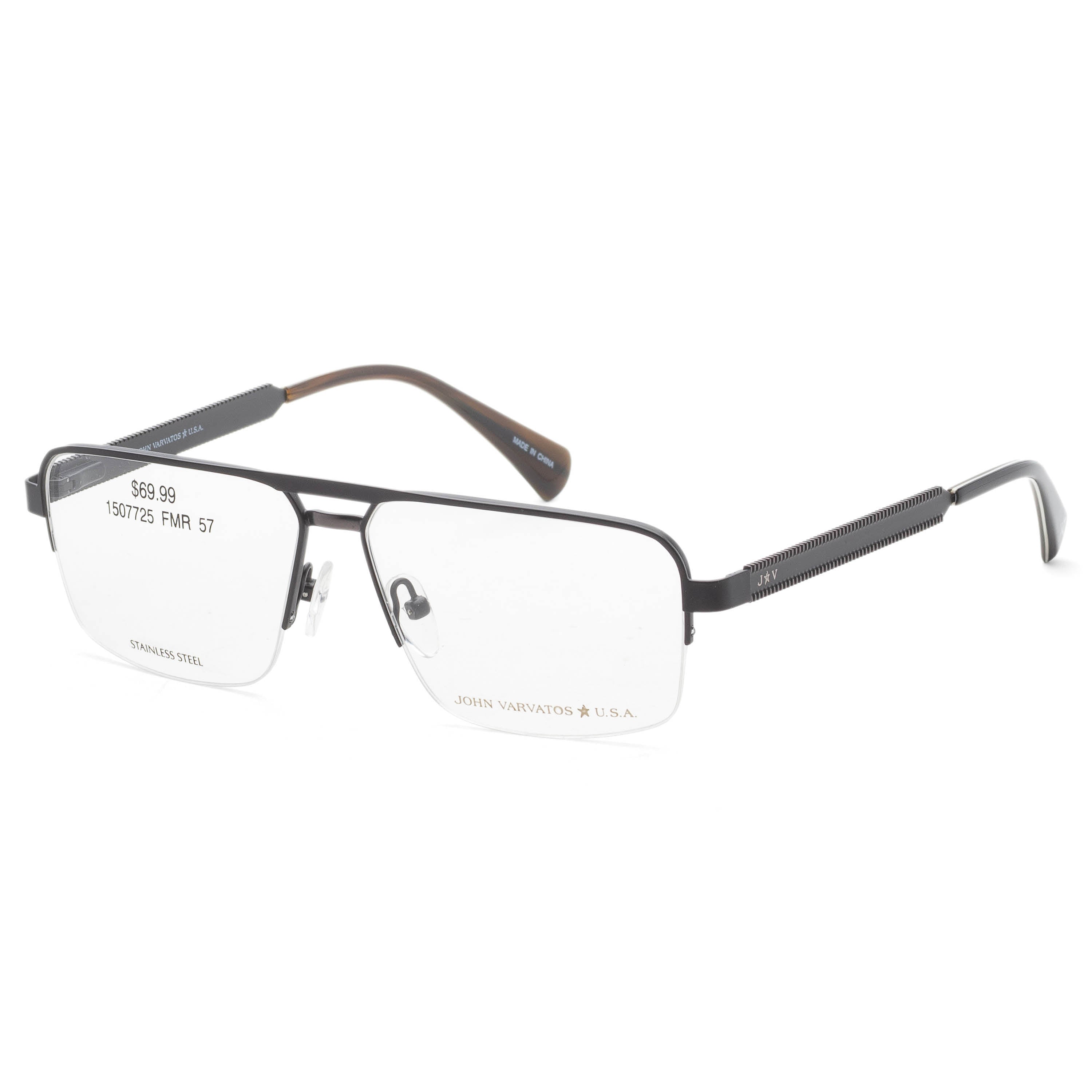 Preloved - John Varvatos VJVC005570BLA Metal Frame Eyeglasses — Black by Preloved - John Varvatos
