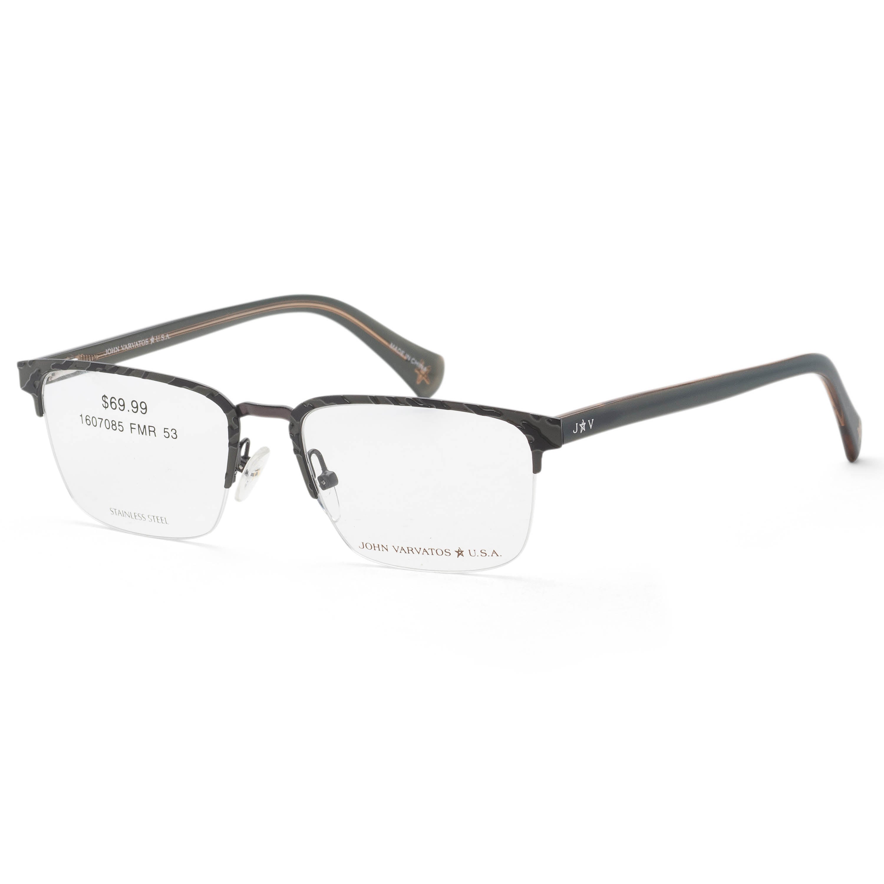 Preloved - John Varvatos VJVC007530BLA Eyeglasses — Black by Preloved - John Varvatos