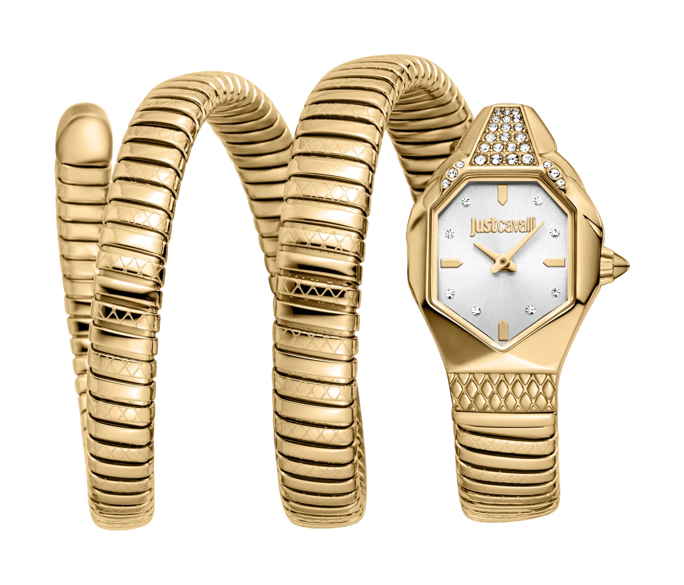 Preloved - Just Cavalli Snake Motif Gold Watch — Gold by Preloved - Just Cavalli