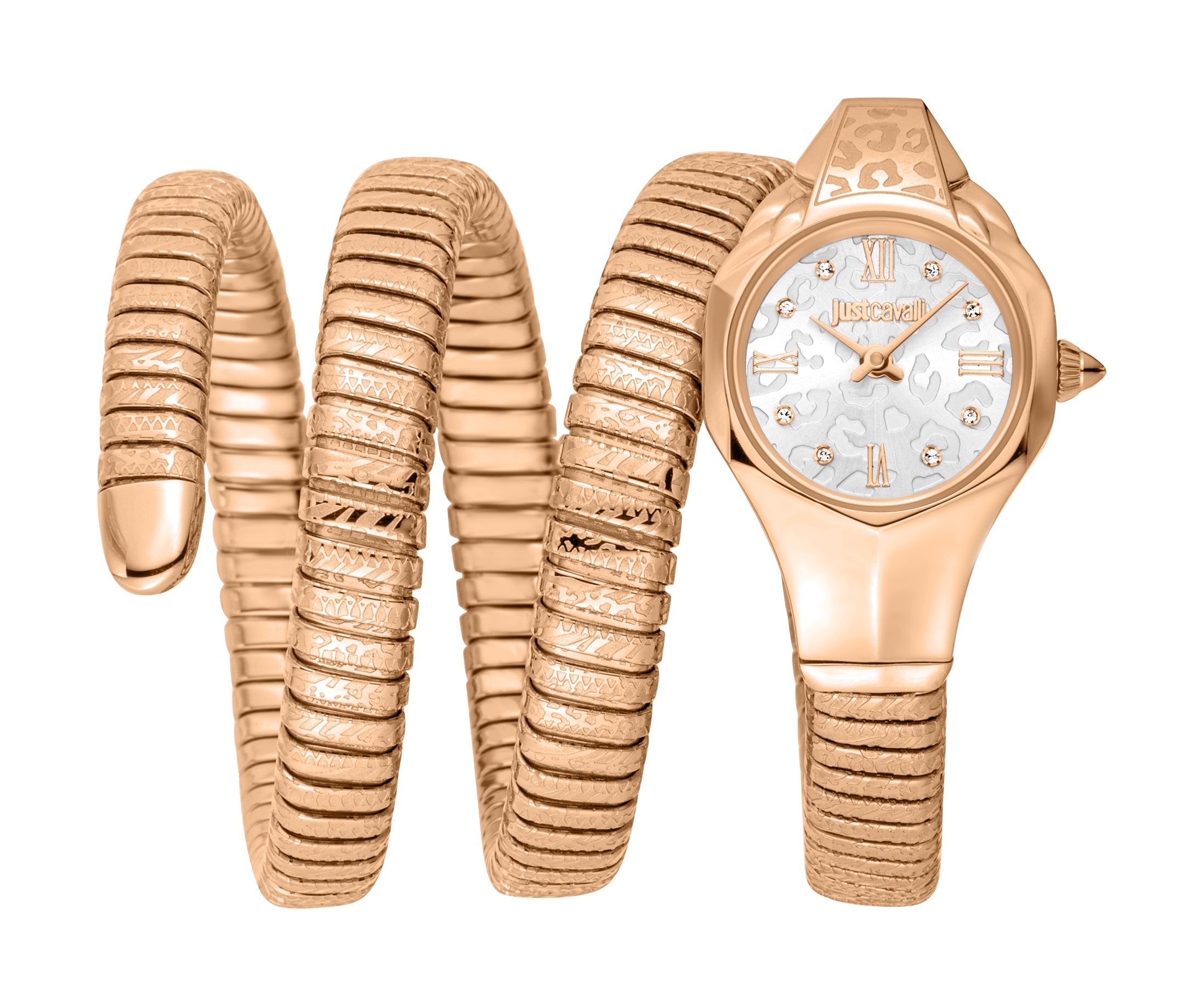 Preloved - Just Cavalli Snake-Embossed Rose Gold Watch — Rose gold by Preloved - Just Cavalli