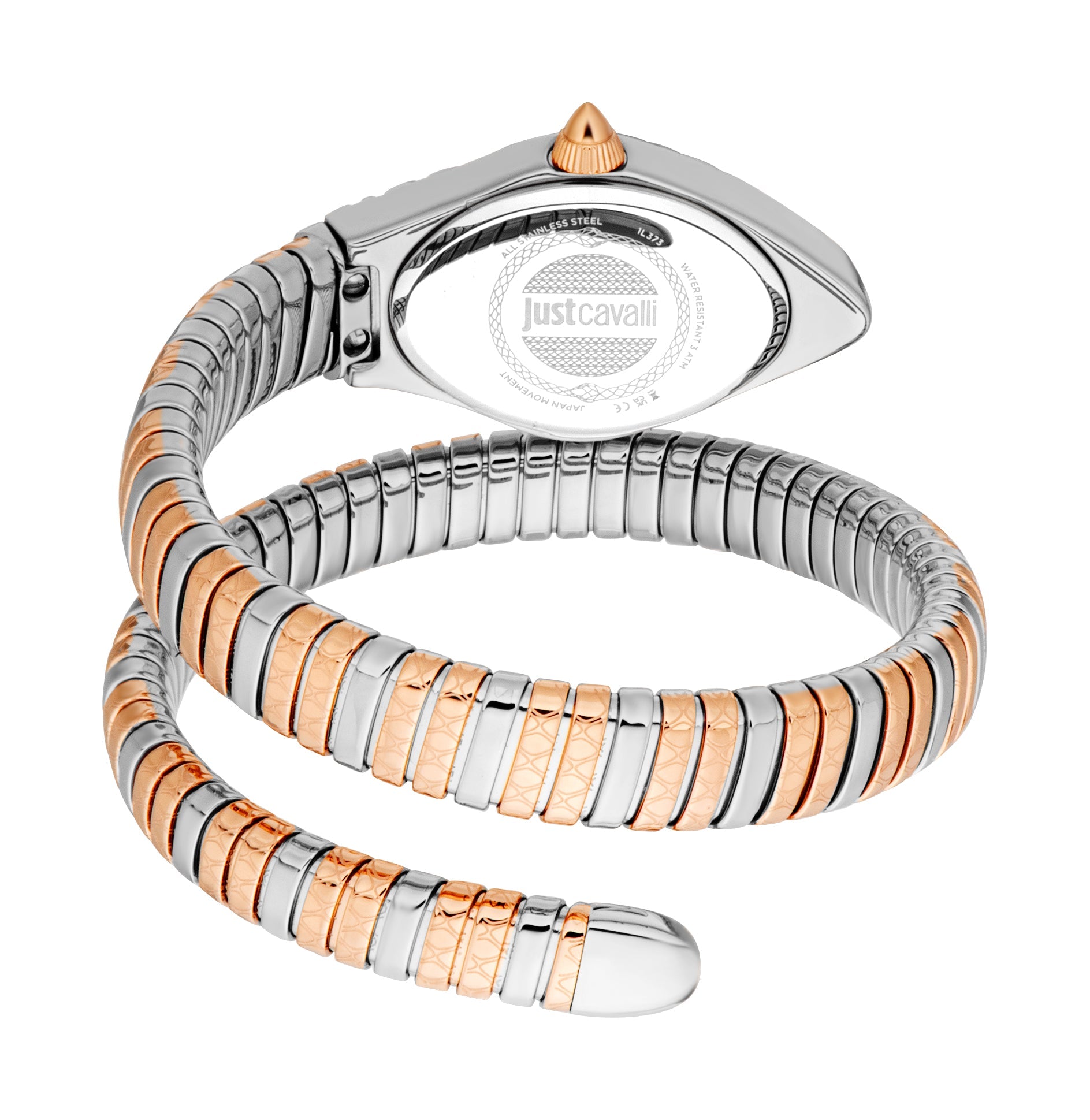 Preloved - Just Cavalli Snake-Embossed Two-Tone Watch — Rose gold, view 2