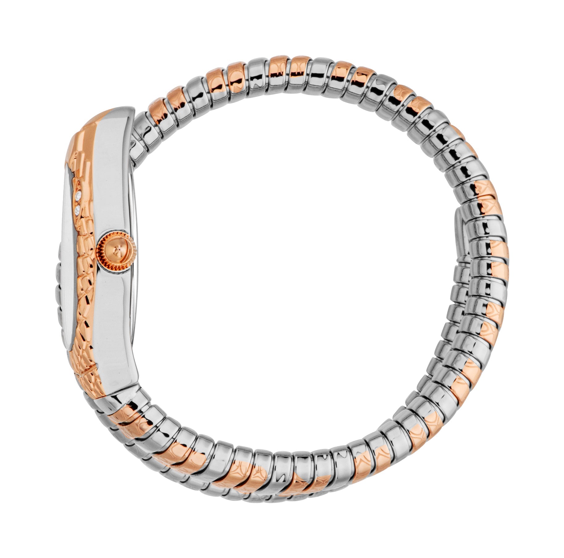 Preloved - Just Cavalli Snake-Embossed Two-Tone Watch — Rose gold, view 3