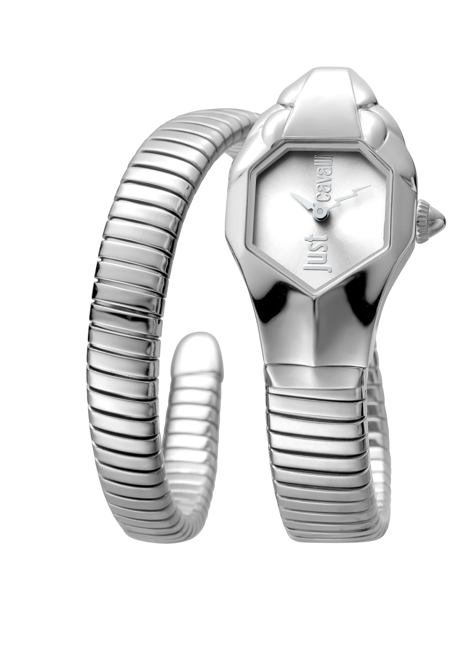 Preloved - Just Cavalli Snake Quartz Watch — Silver by Preloved - Just Cavalli