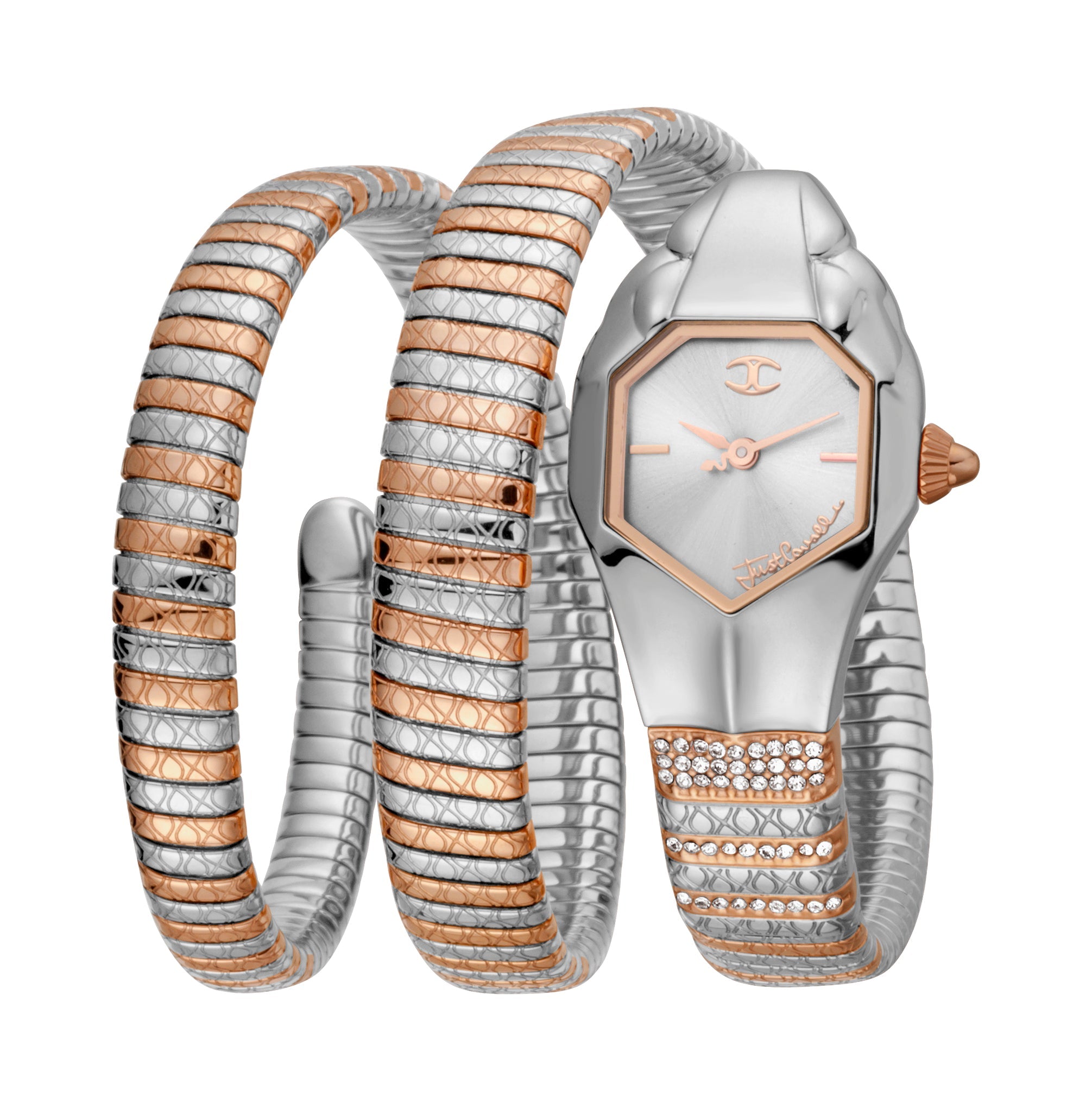 Preloved - Just Cavalli Glam Snake Watch — Silver by Preloved - Just Cavalli